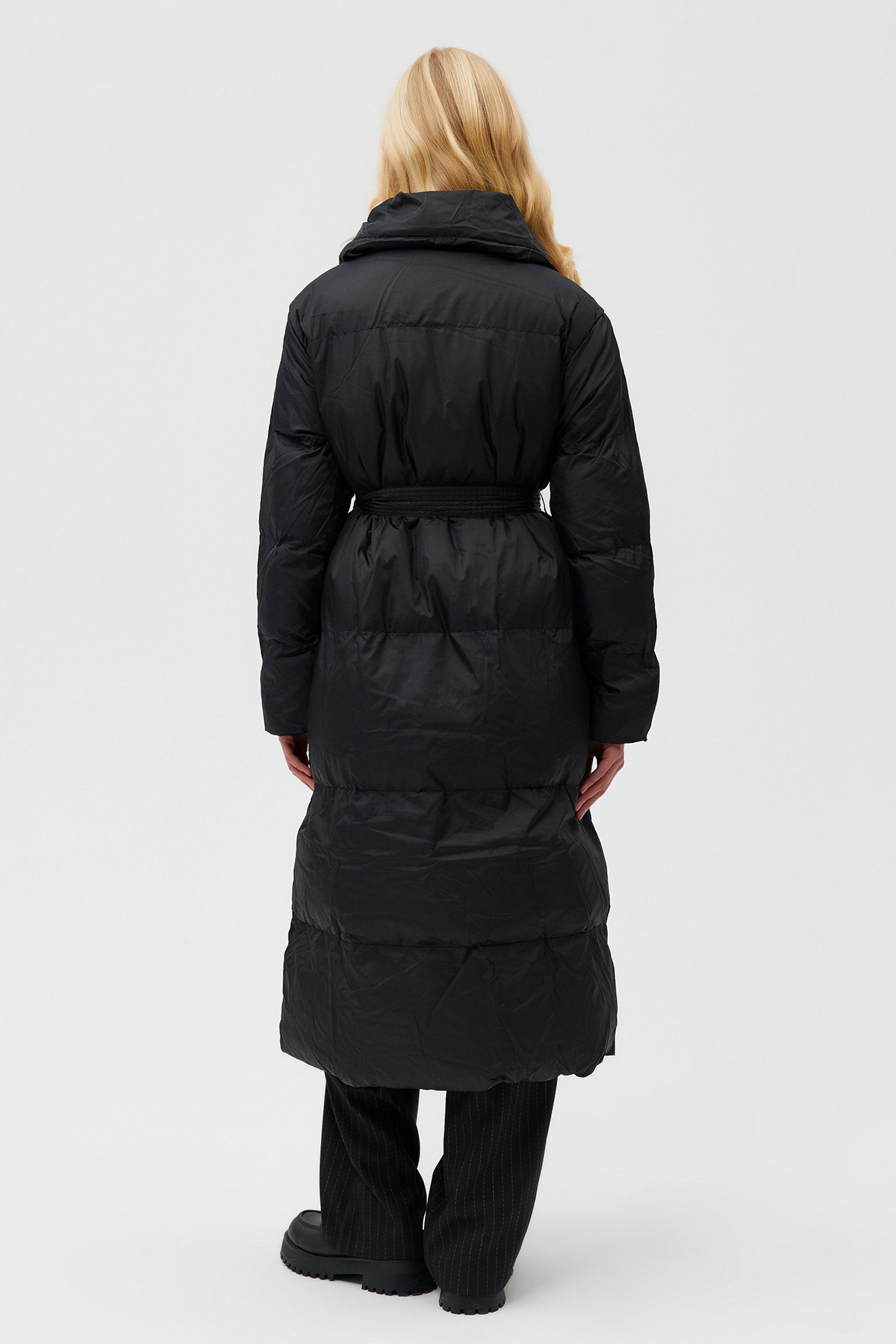 Oversize Premium Dolum Uzun Şişme Mont | Açelya Okçu 