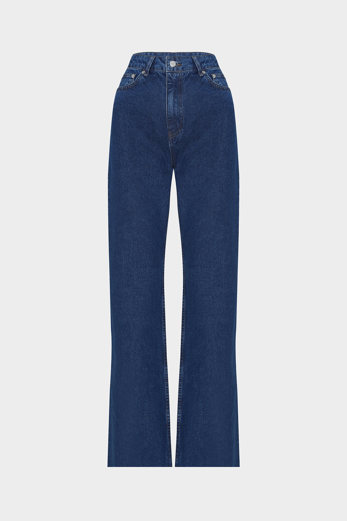 Yüksek Bel Mavi Wide Leg Jeans Pantolon | Açelya Okçu 