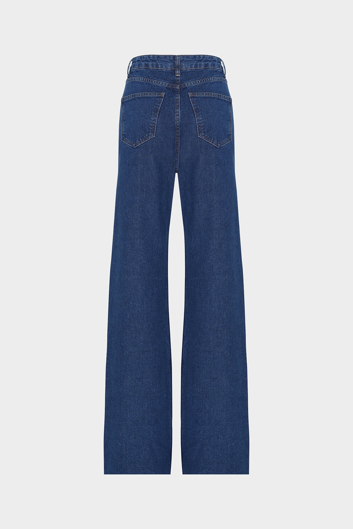 Yüksek Bel Mavi Wide Leg Jeans Pantolon | Açelya Okçu 