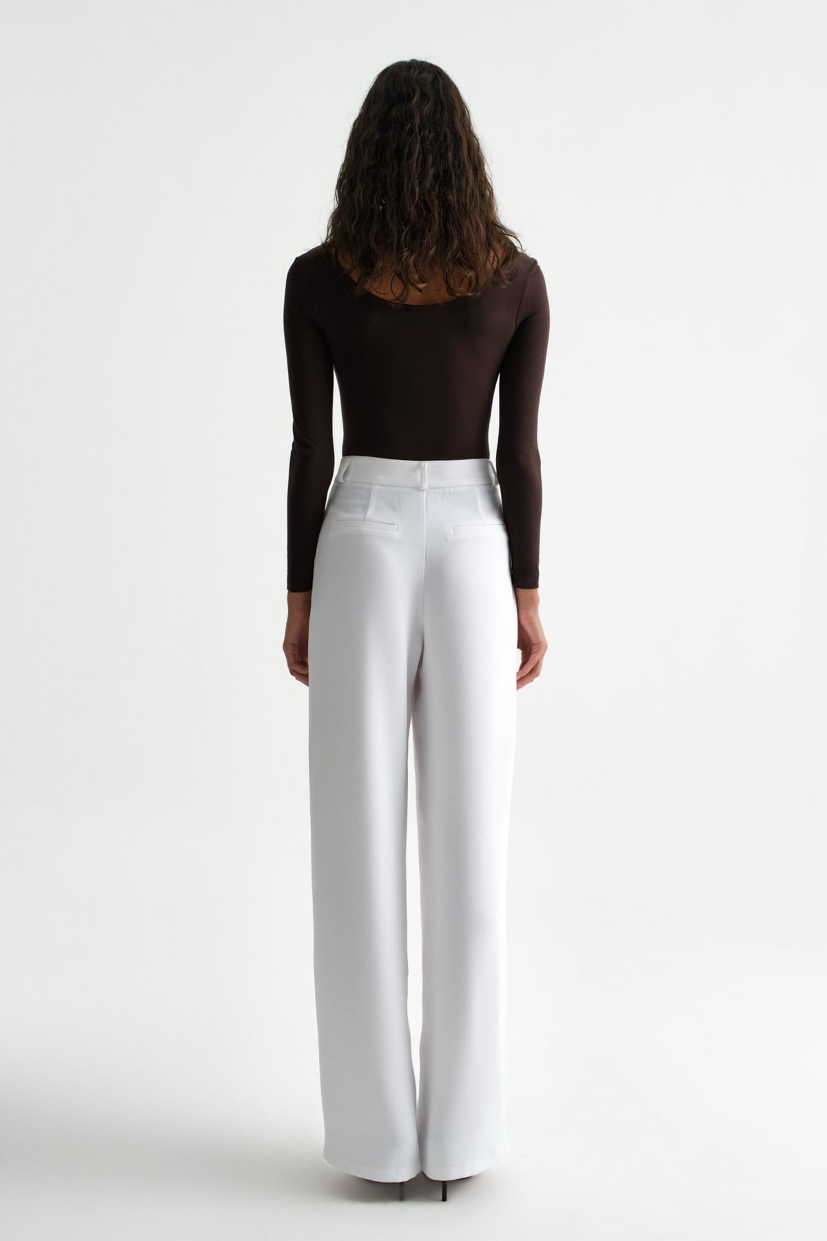 Premium Lowry Wide Leg Palazzo Dokuma Pantolon | Açelya Okçu 