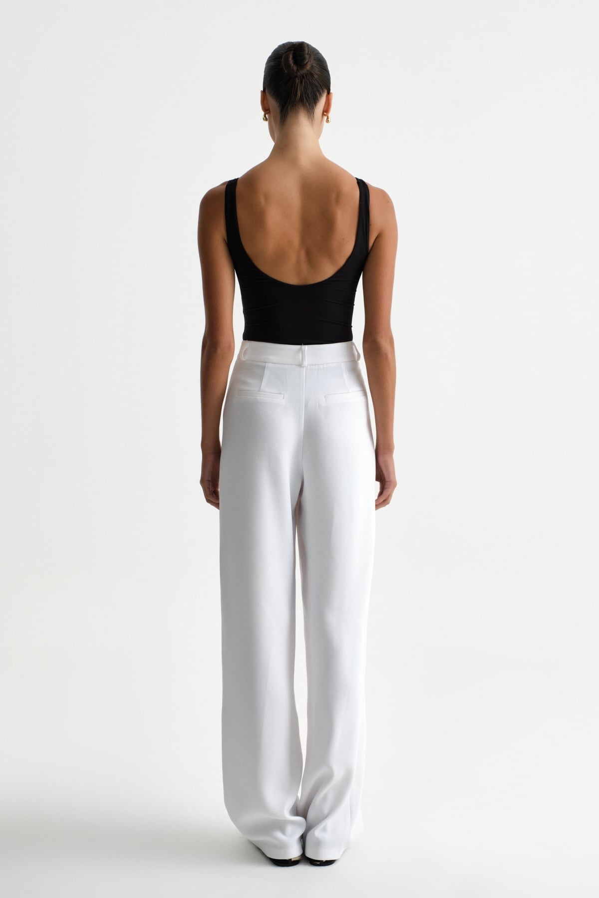 Premium Lowry Wide Leg Palazzo Dokuma Pantolon | Açelya Okçu 