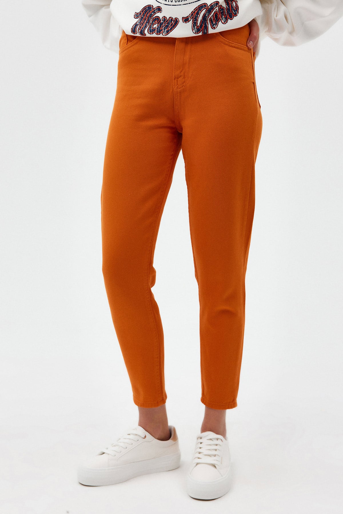 Yüksek Bel Straight Fit Jean Pantolon |  