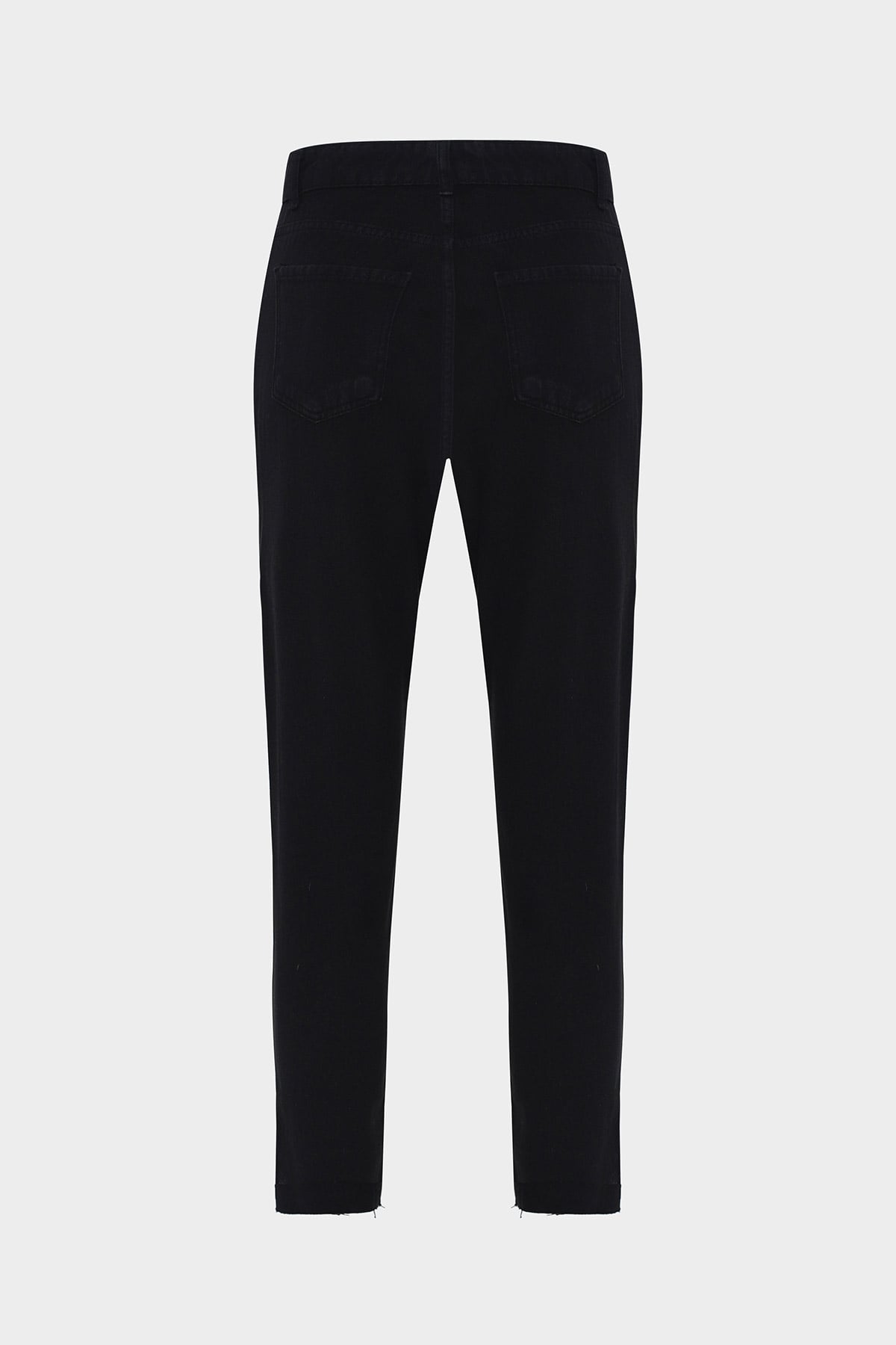 Yüksek Bel Pis Paça Mom Fit Jean Pantolon |  