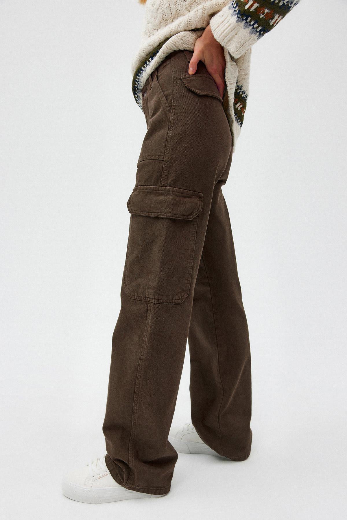 Straight Fit Kargo Çift Cepli Jean Pantolon |  