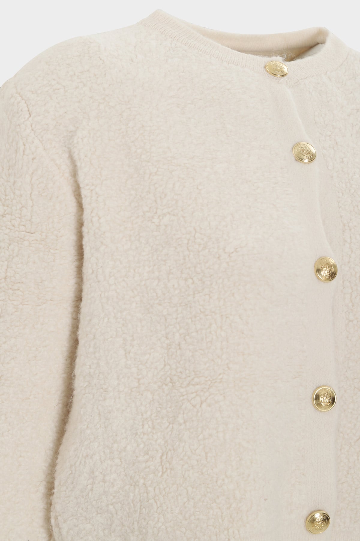 Premium Bisiklet Yaka Teddy Yün Hırka | Açelya Okçu 