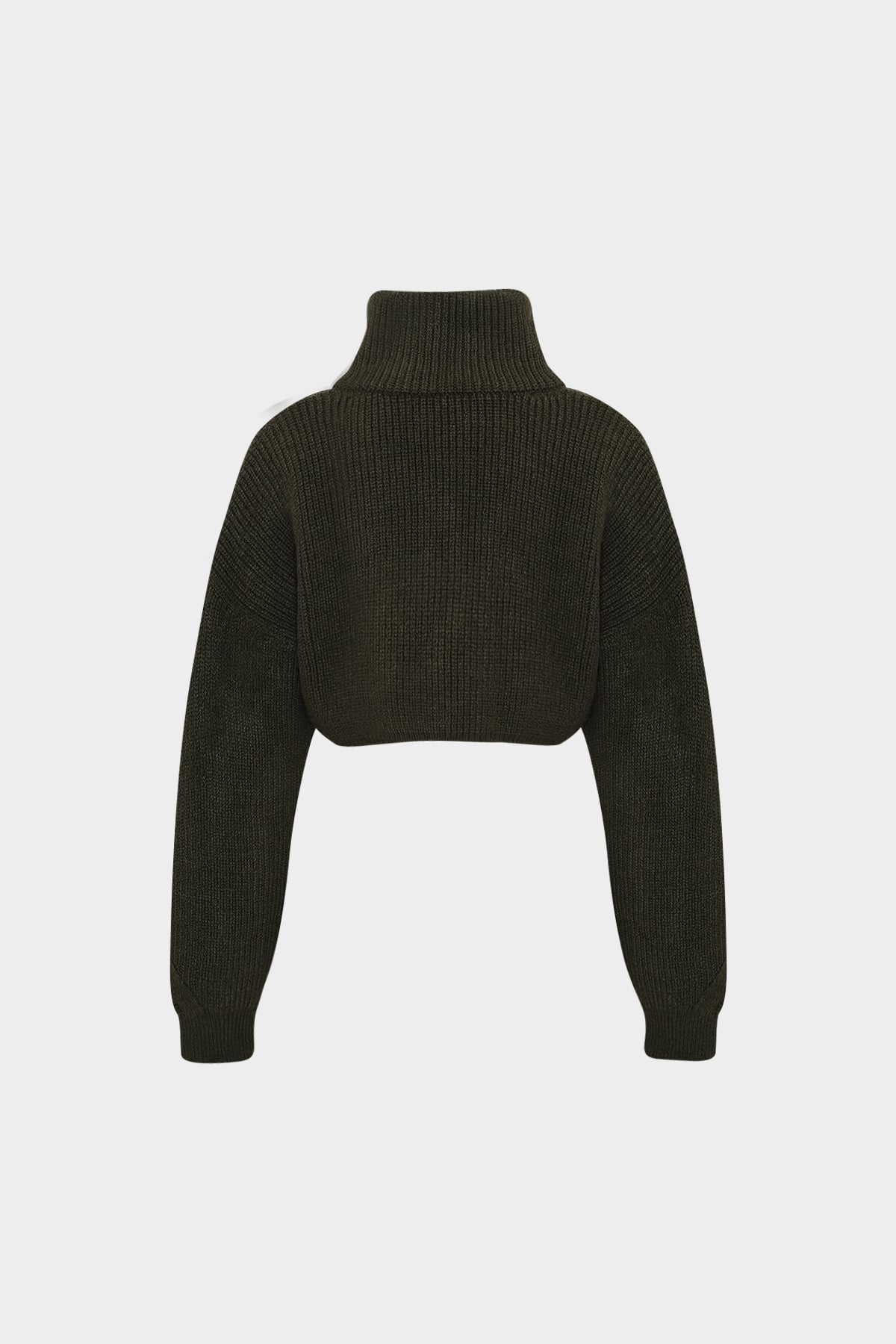 Premium Crop Dik Yaka Oversize Selanik Triko Kazak |  