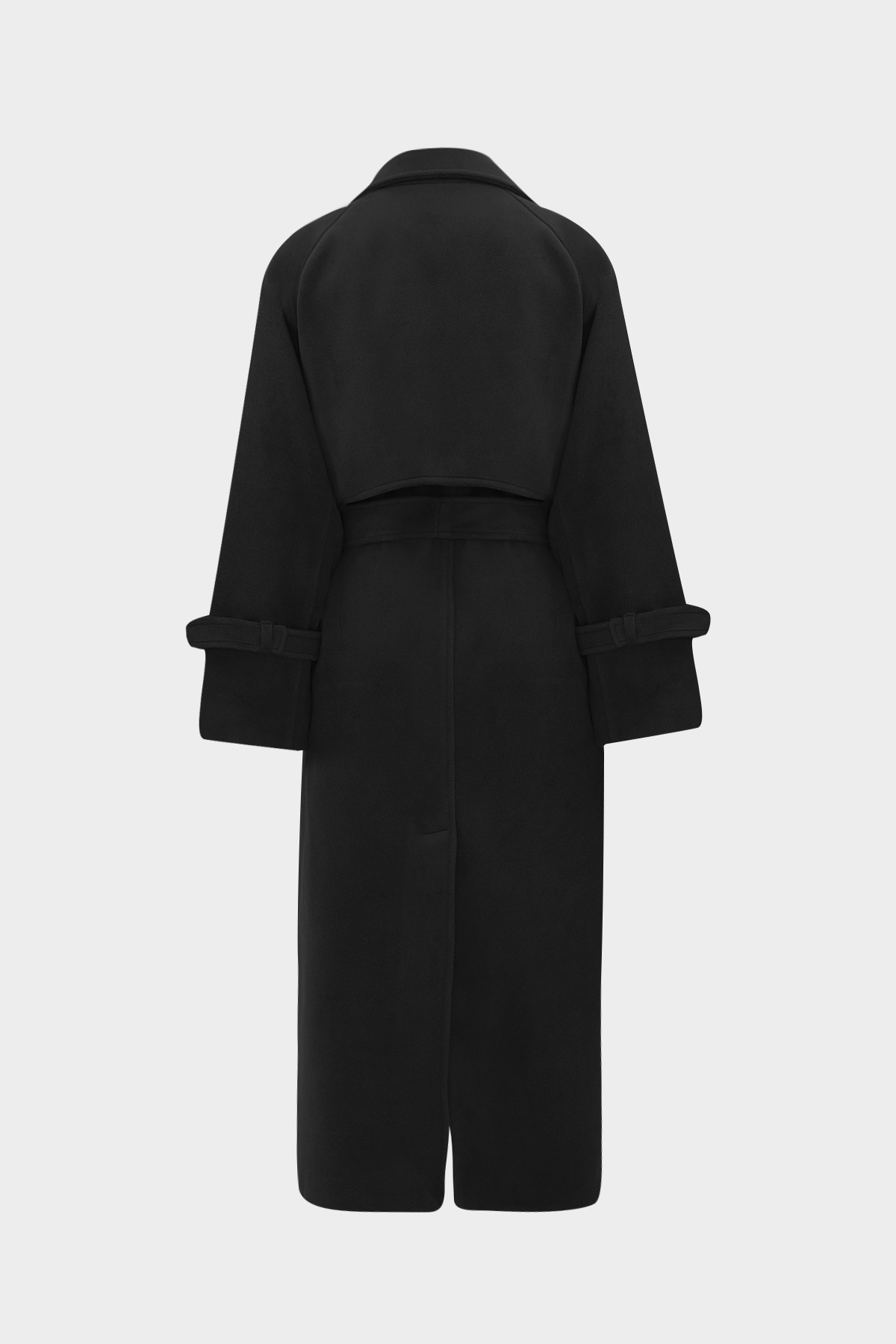 Premium Klapalı Oversize Rüzgarlıklı Maksi Kadın Yün Kaban | Açelya Okçu 