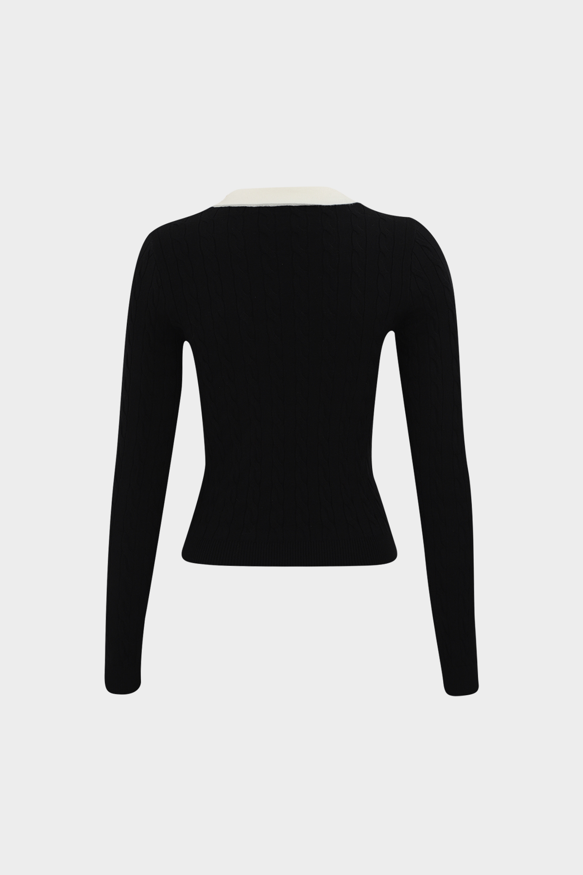 Bebe Yaka Renk Geçişli Slim Fit Kadın Kısa Triko Kazak |  