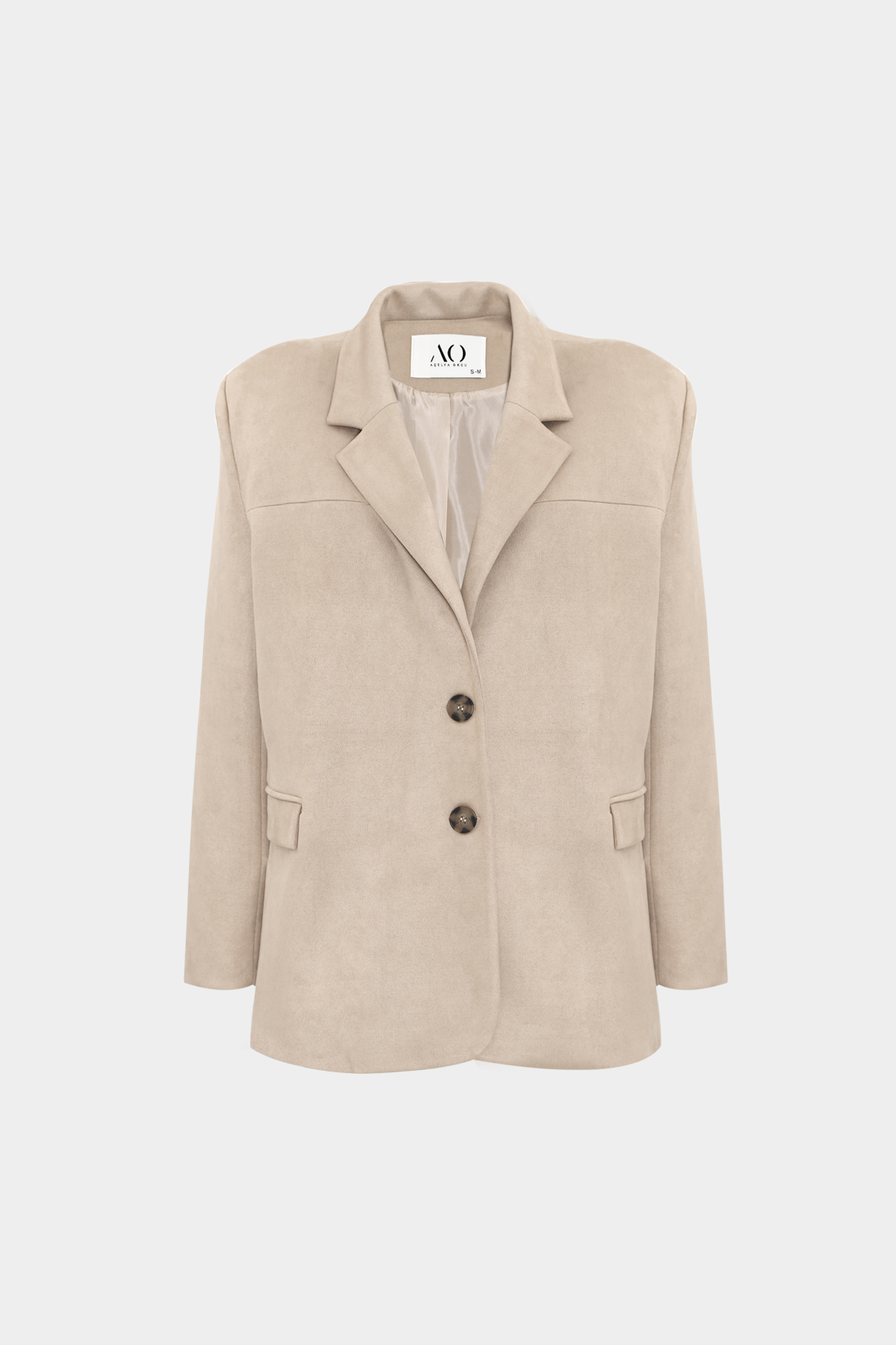 Premium Oversize Çift Düğme Blazer Kadın Süet Ceket |  