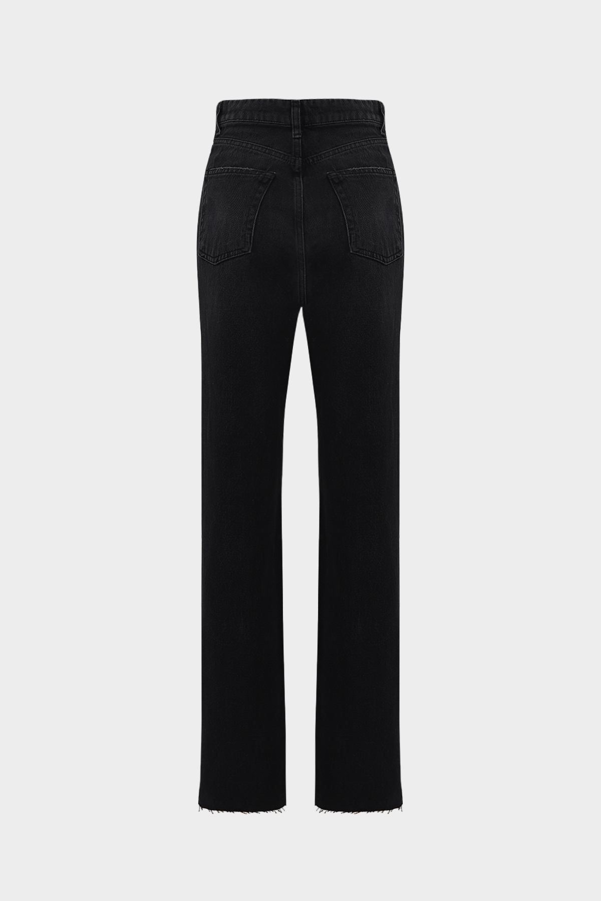 High Waist Straight Leg Düz Paça Dikişsiz Jean | Açelya Okçu 