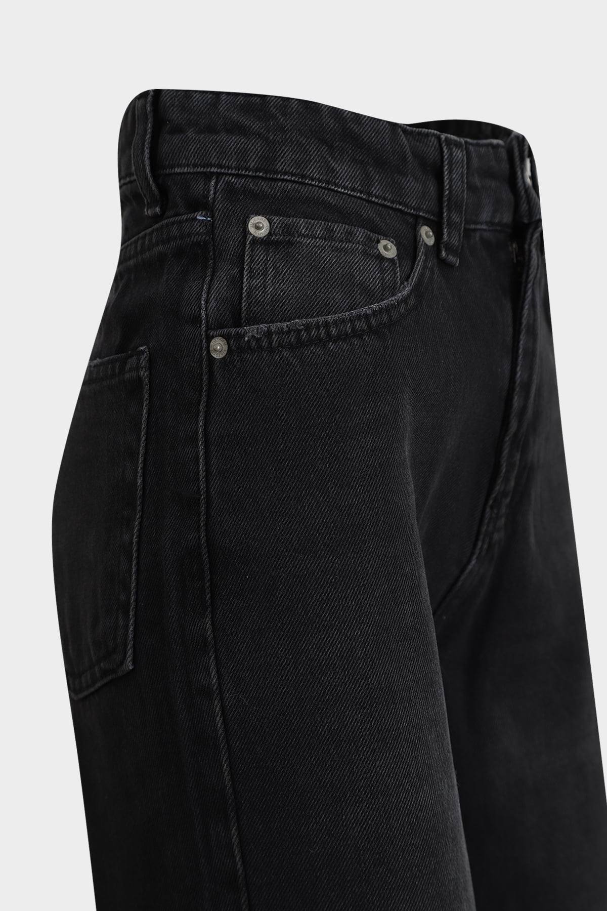 High Waist Straight Leg Düz Paça Dikişsiz Jean |  