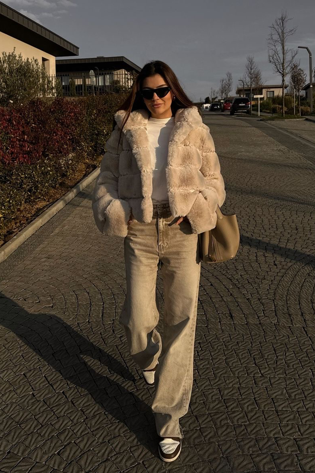 High Waist Wide Leg Kar Yıkama Geniş Paça Dikişsiz Jean |  