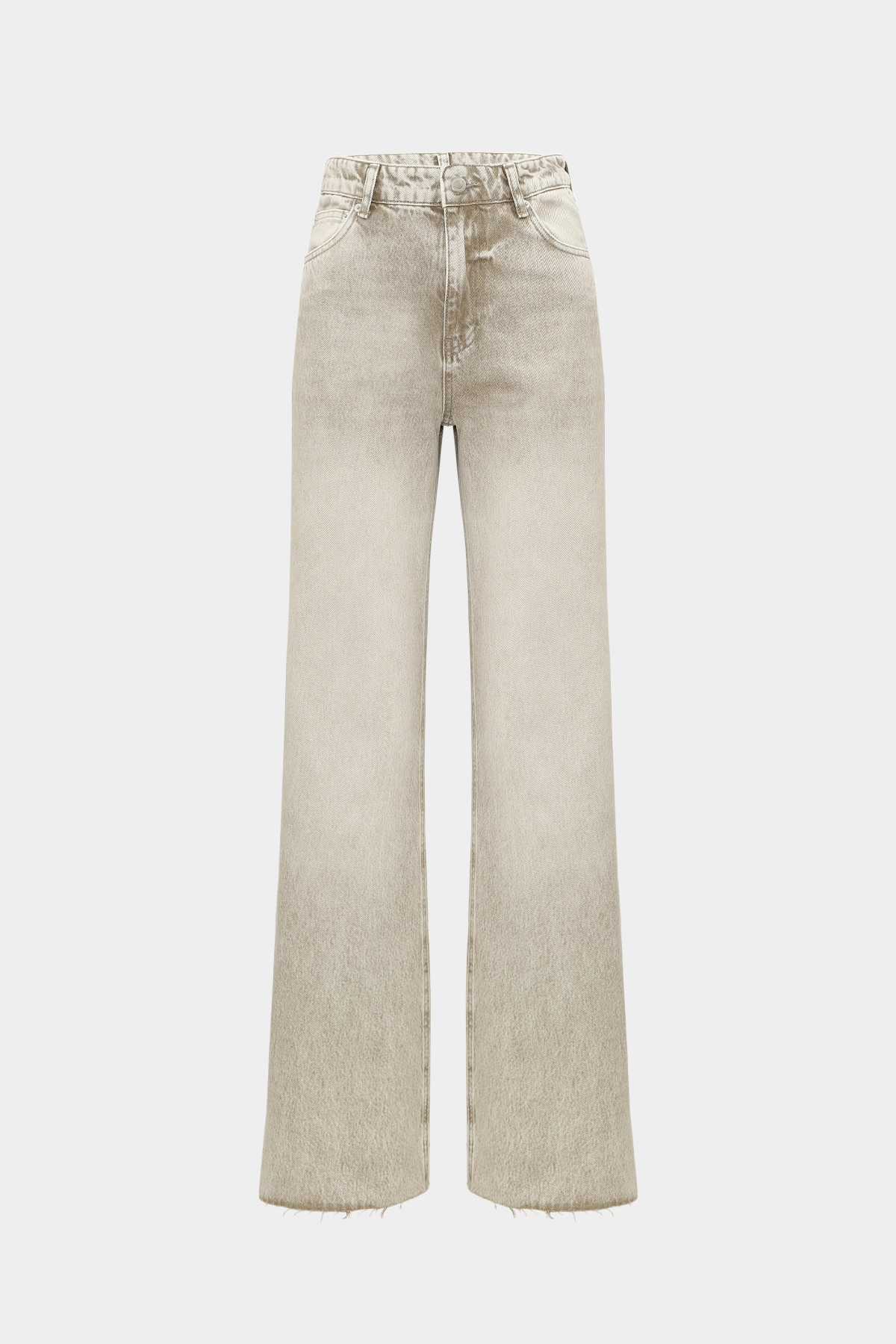 High Waist Wide Leg Kar Yıkama Geniş Paça Dikişsiz Jean |  