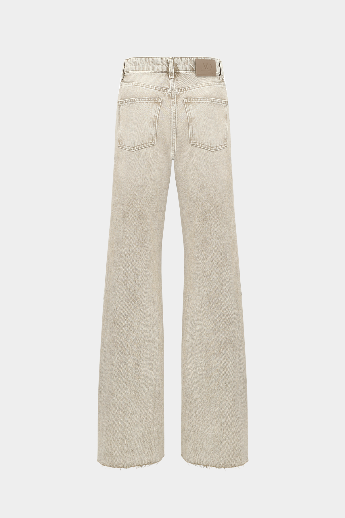 High Waist Wide Leg Kar Yıkama Geniş Paça Dikişsiz Jean |  