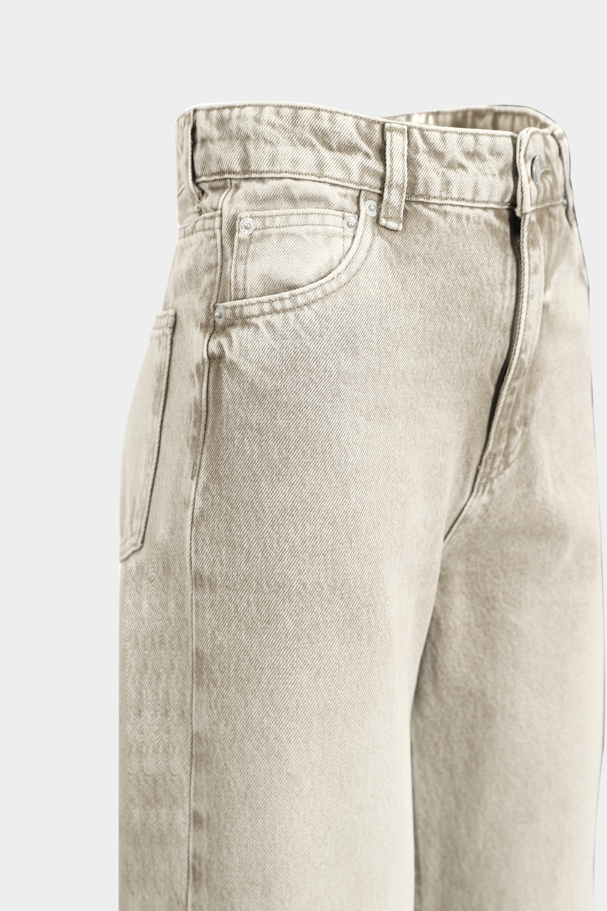 High Waist Wide Leg Kar Yıkama Geniş Paça Dikişsiz Jean |  
