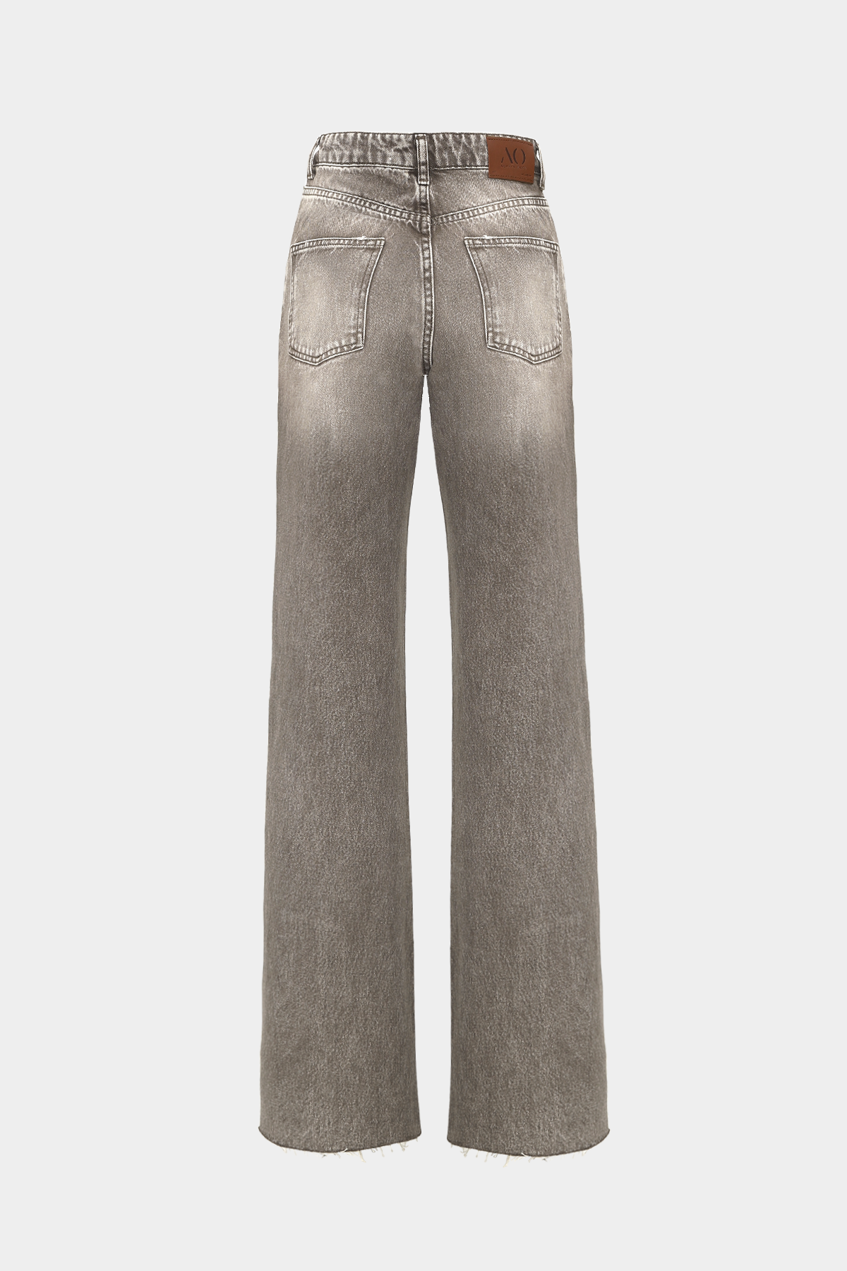 High Waist Wide Leg Kar Yıkama Geniş Paça Dikişsiz Jean |  
