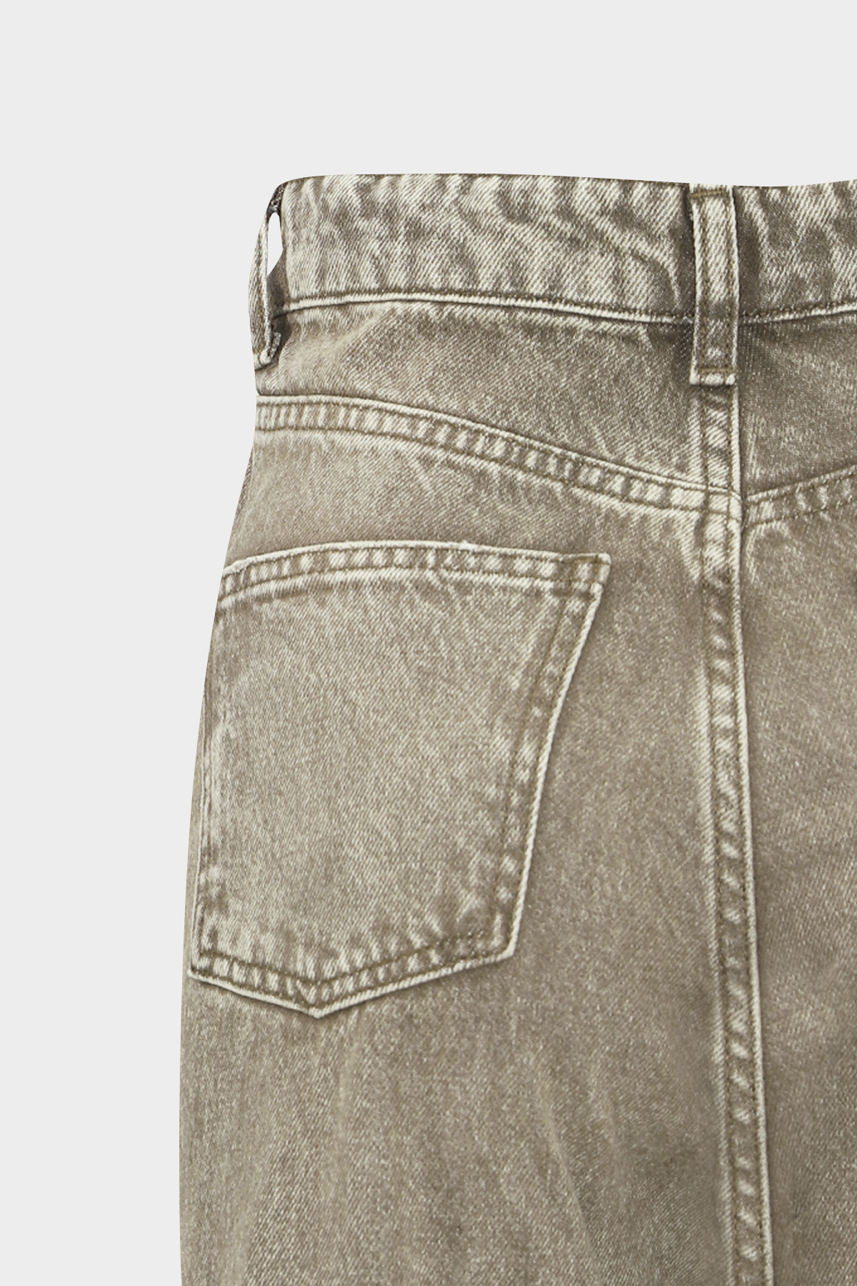 High Waist Wide Leg Kar Yıkama Geniş Paça Dikişsiz Jean |  