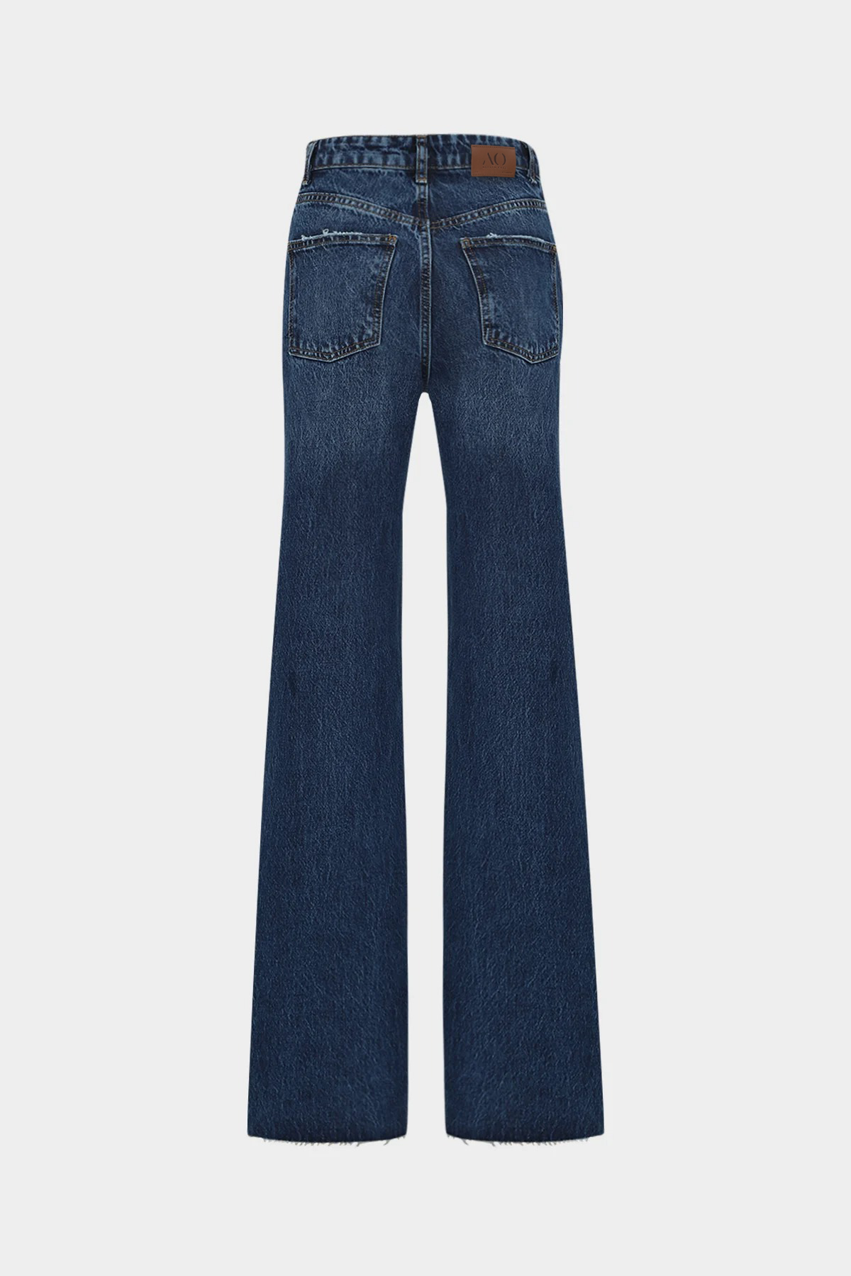 High Waist Wide Leg Kar Yıkama Geniş Paça Dikişsiz Jean |  