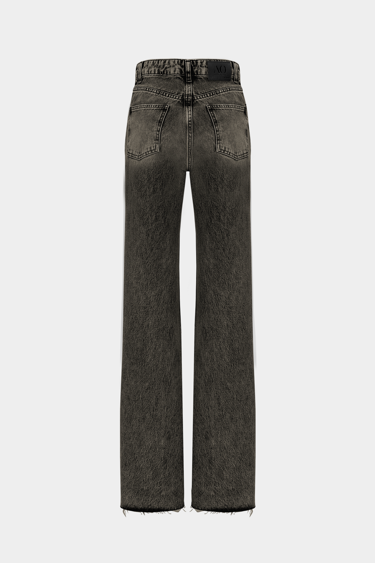 High Waist Wide Leg Kar Yıkama Geniş Paça Dikişsiz Jean |  