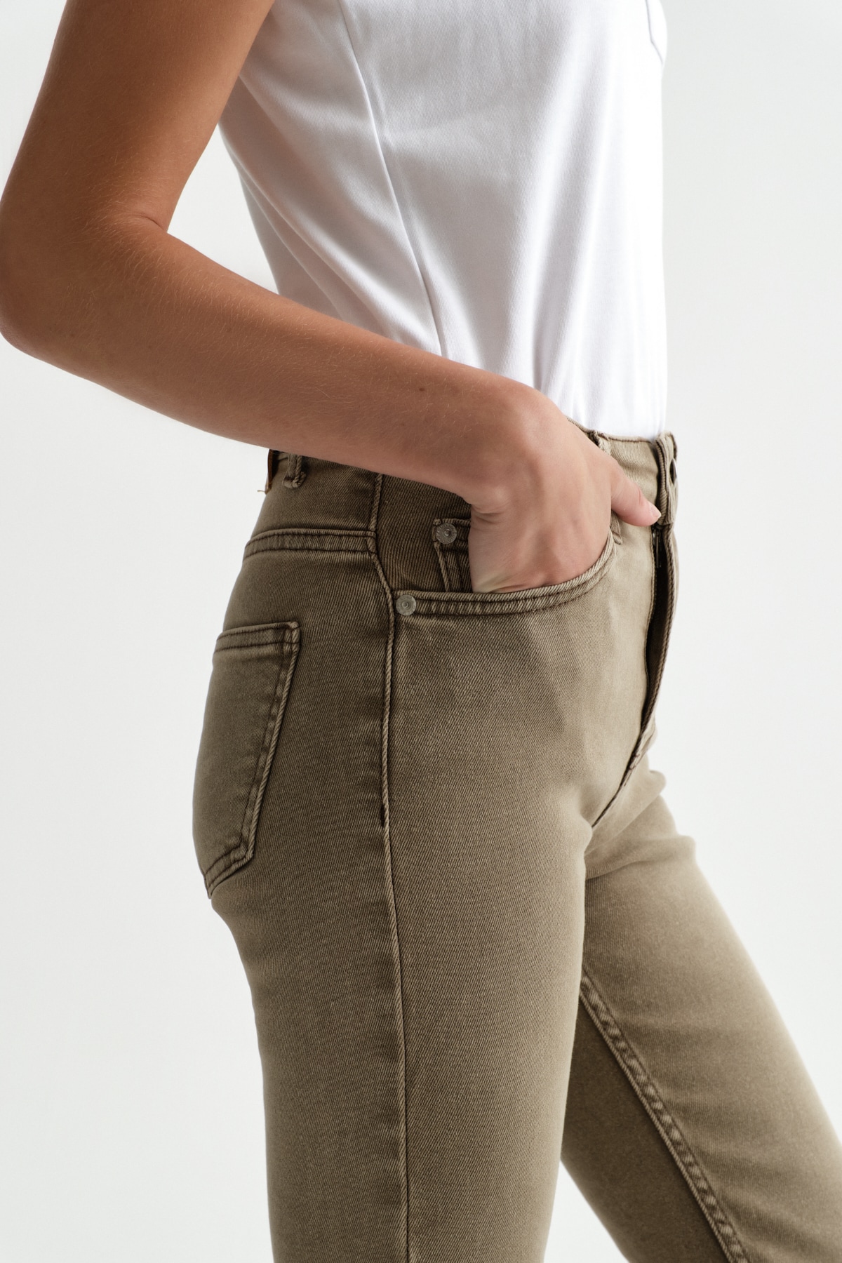 High Waist Flare Leg Full Length Stretch  Jean |  