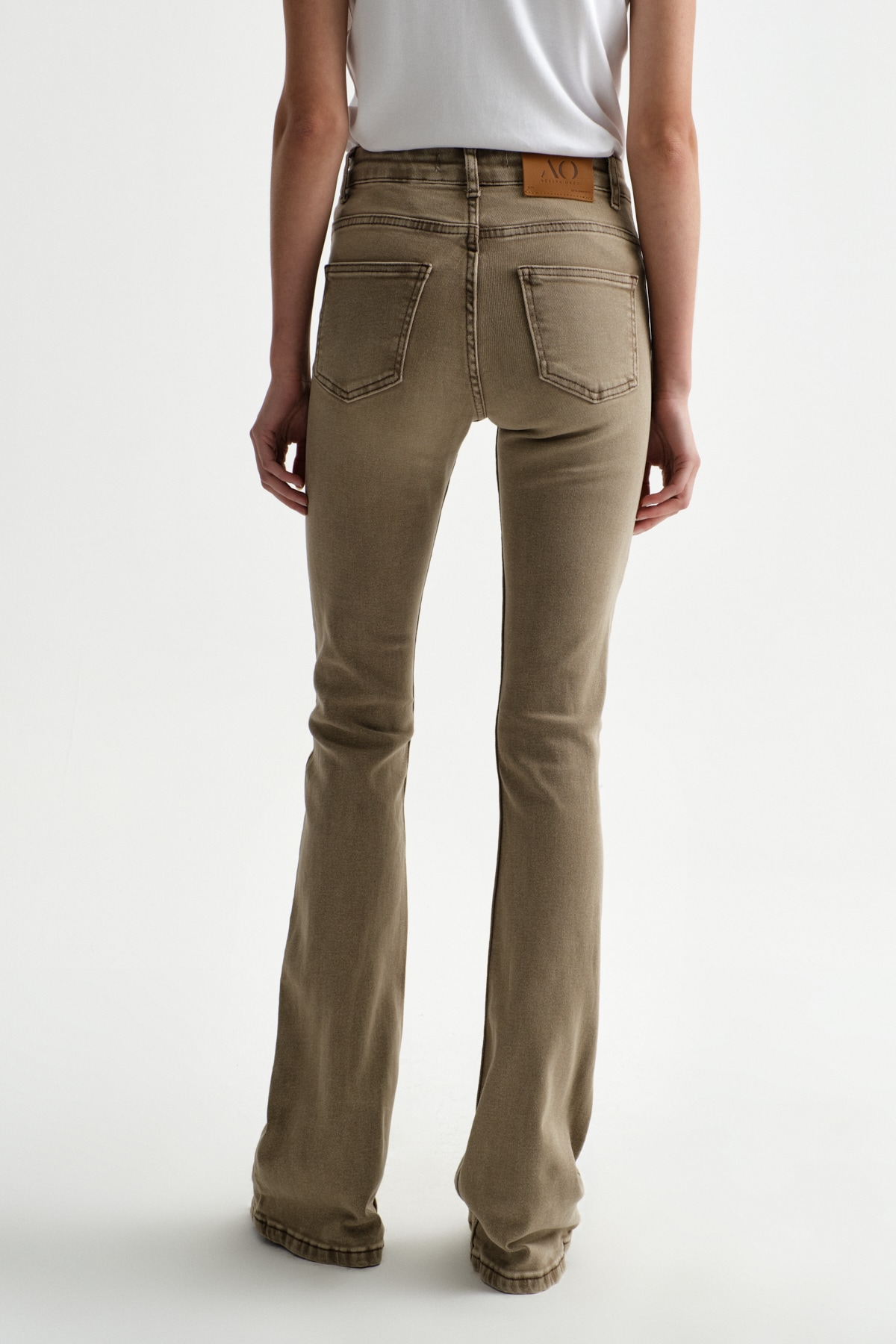 High Waist Flare Leg Full Length Stretch  Jean |  