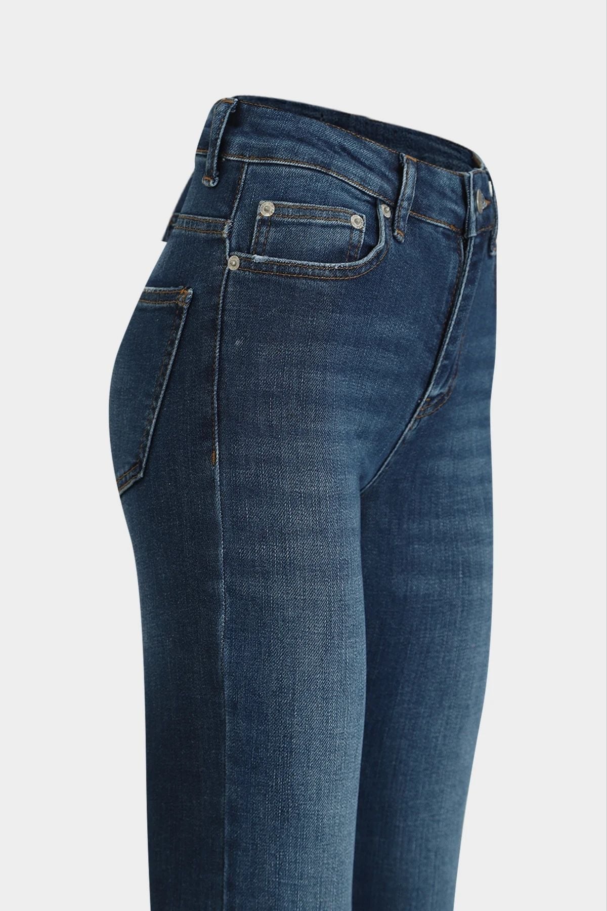 High Waist Flare Leg Full Length Stretch  Jean | Açelya Okçu 