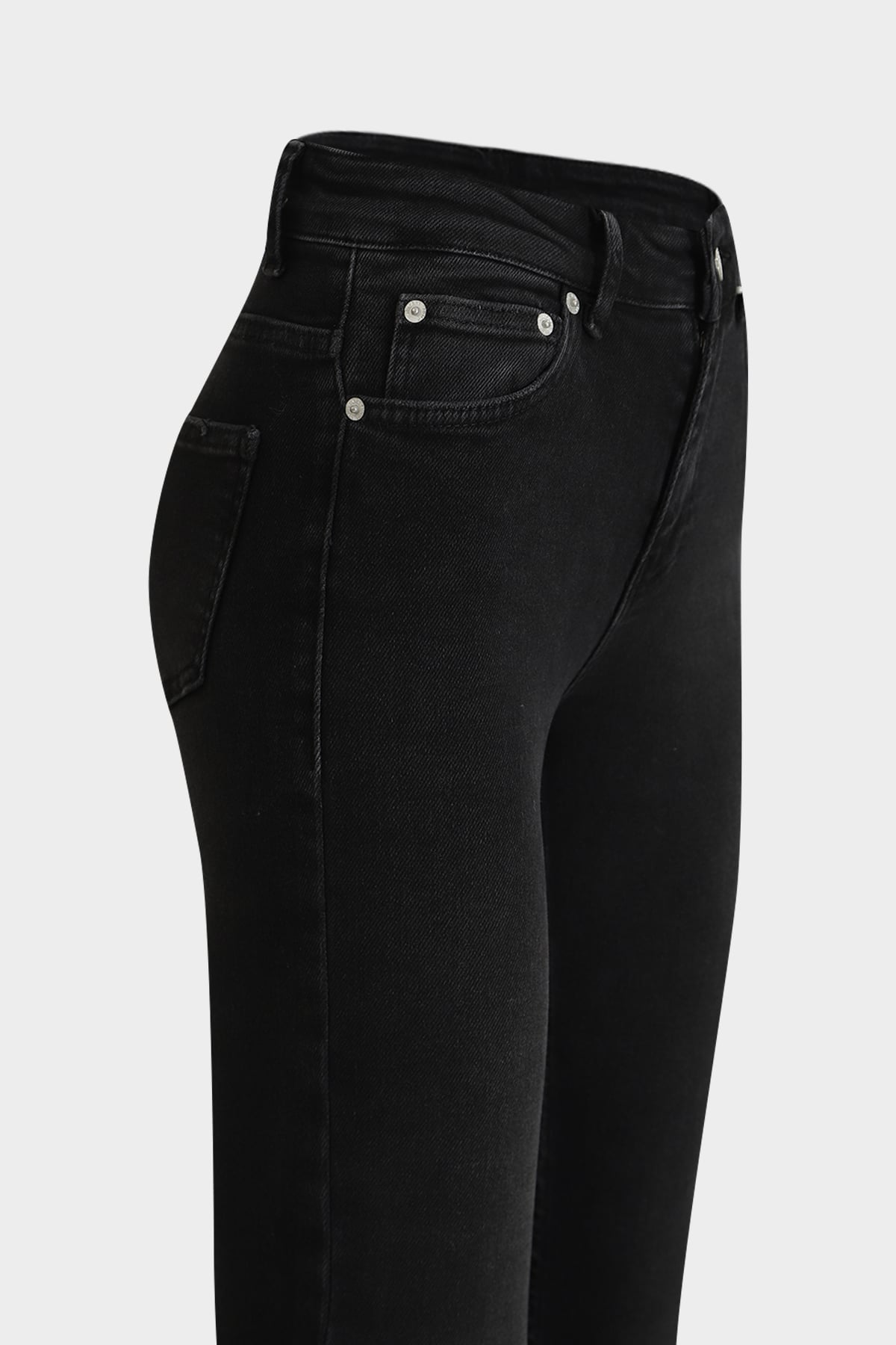 High Waist Flare Leg Full Length Stretch Jean |  