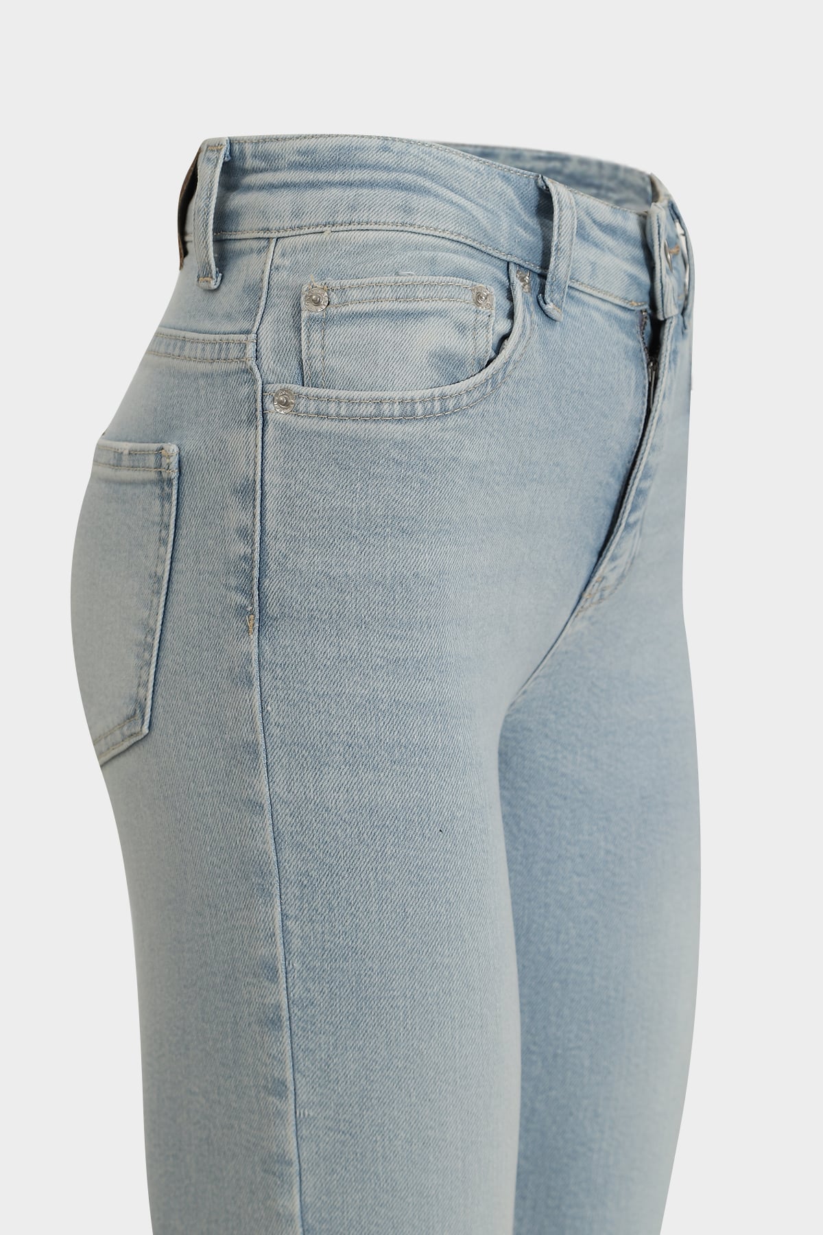 High Waist Flare Leg Full Length Stretch  Jean |  