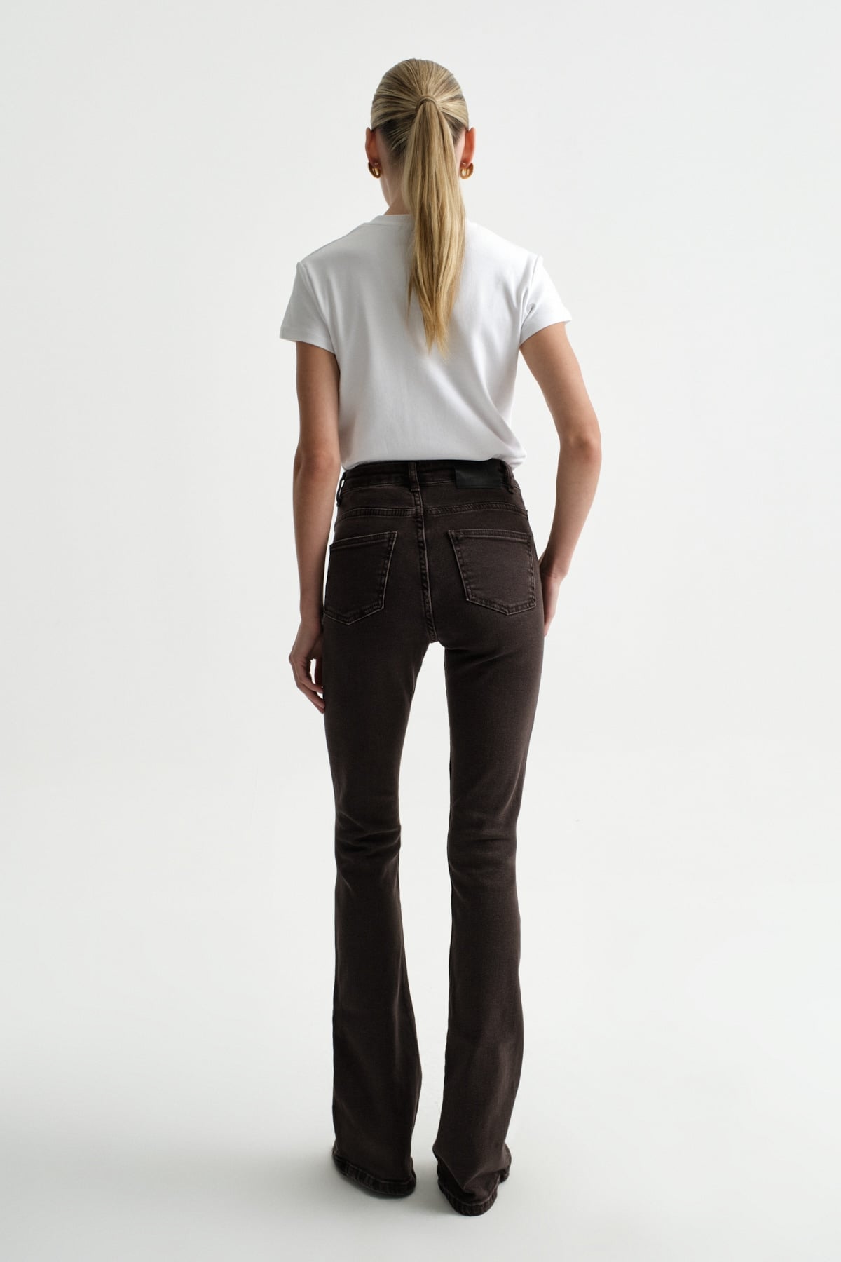 High Waist Flare Leg Full Length Stretch  Jean |  