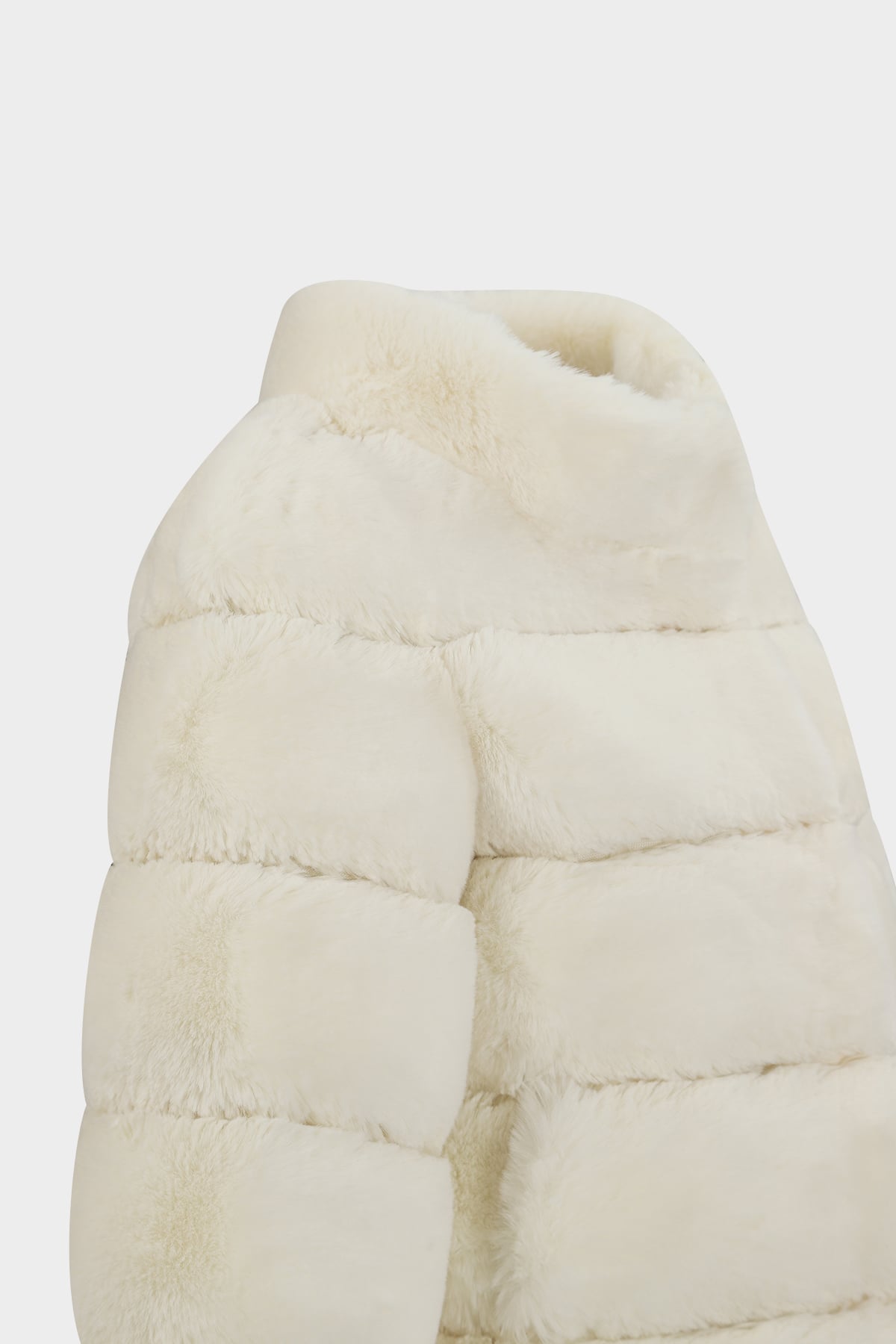 Premium Dik Yaka Kadın Rex Suni Kürk Kaban |  