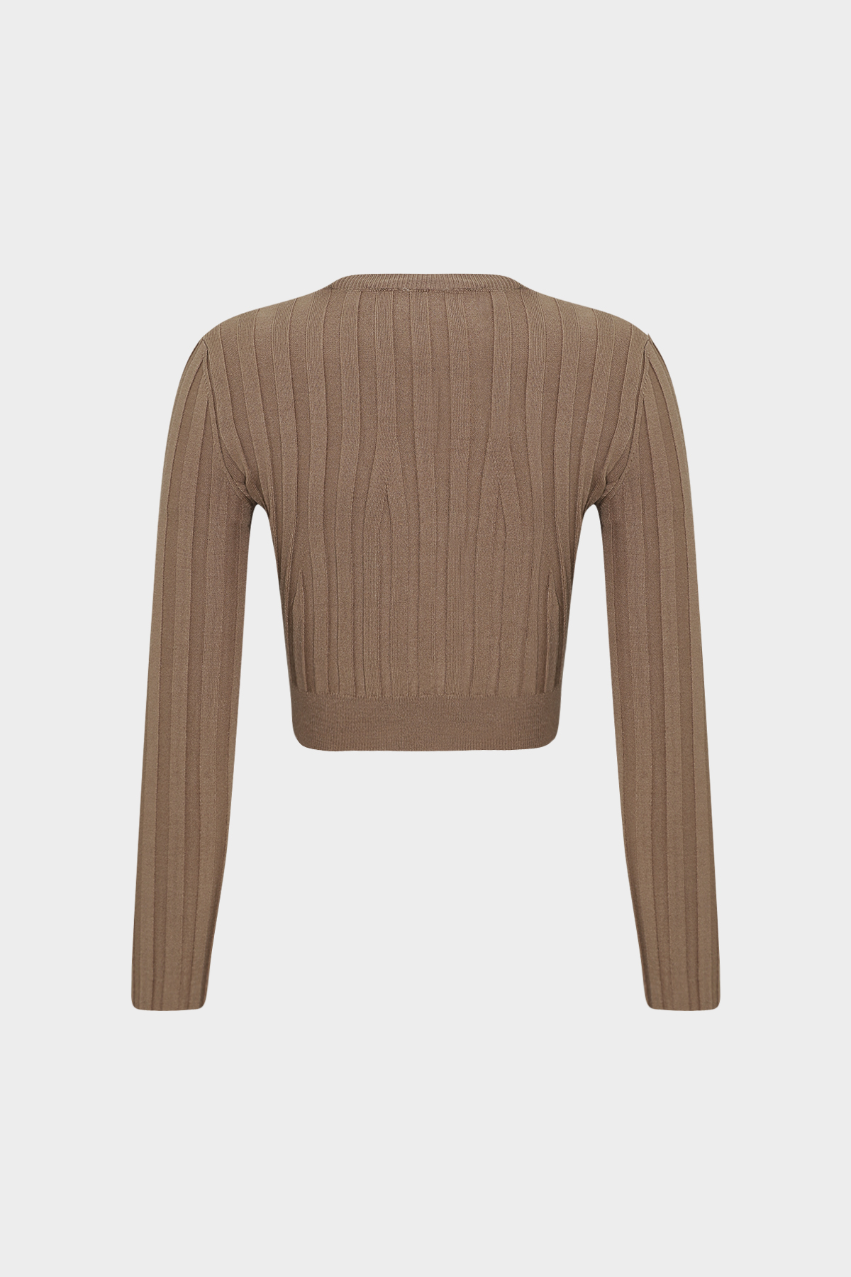 Bisiklet Yaka Slim Fit Crop Triko Kazak |  