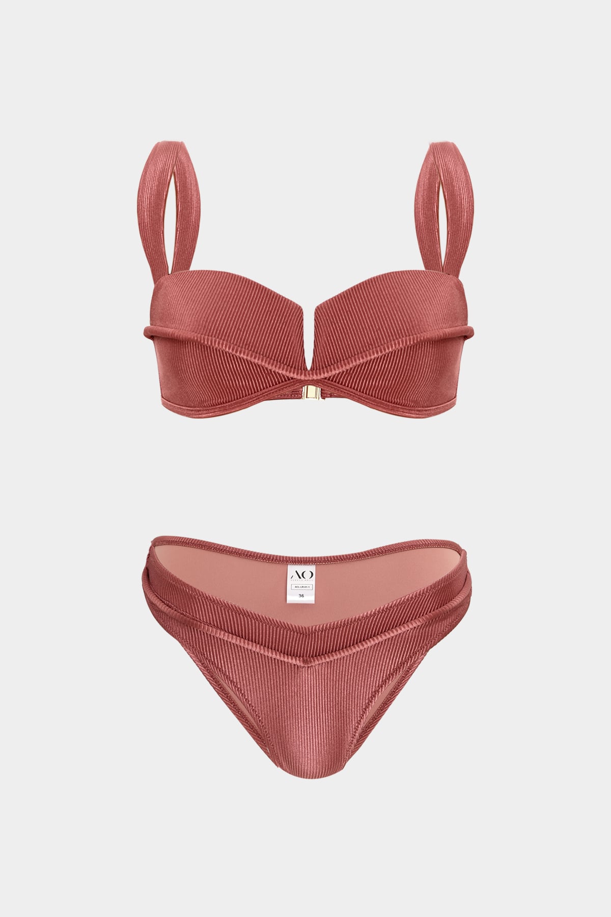 Premium Dokulu Biye Detaylı RHEA Fit Kadın Bikini Üstü |  