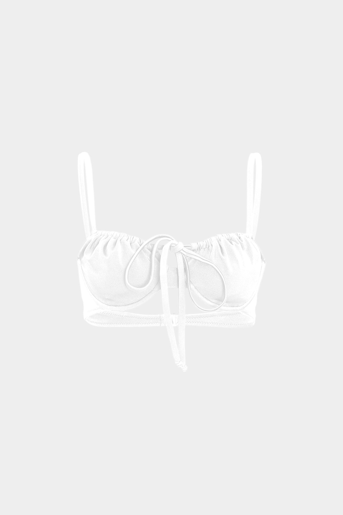 Premium Büzgü Detaylı LUNA Slim Fit Kadın Bikini Üstü |  