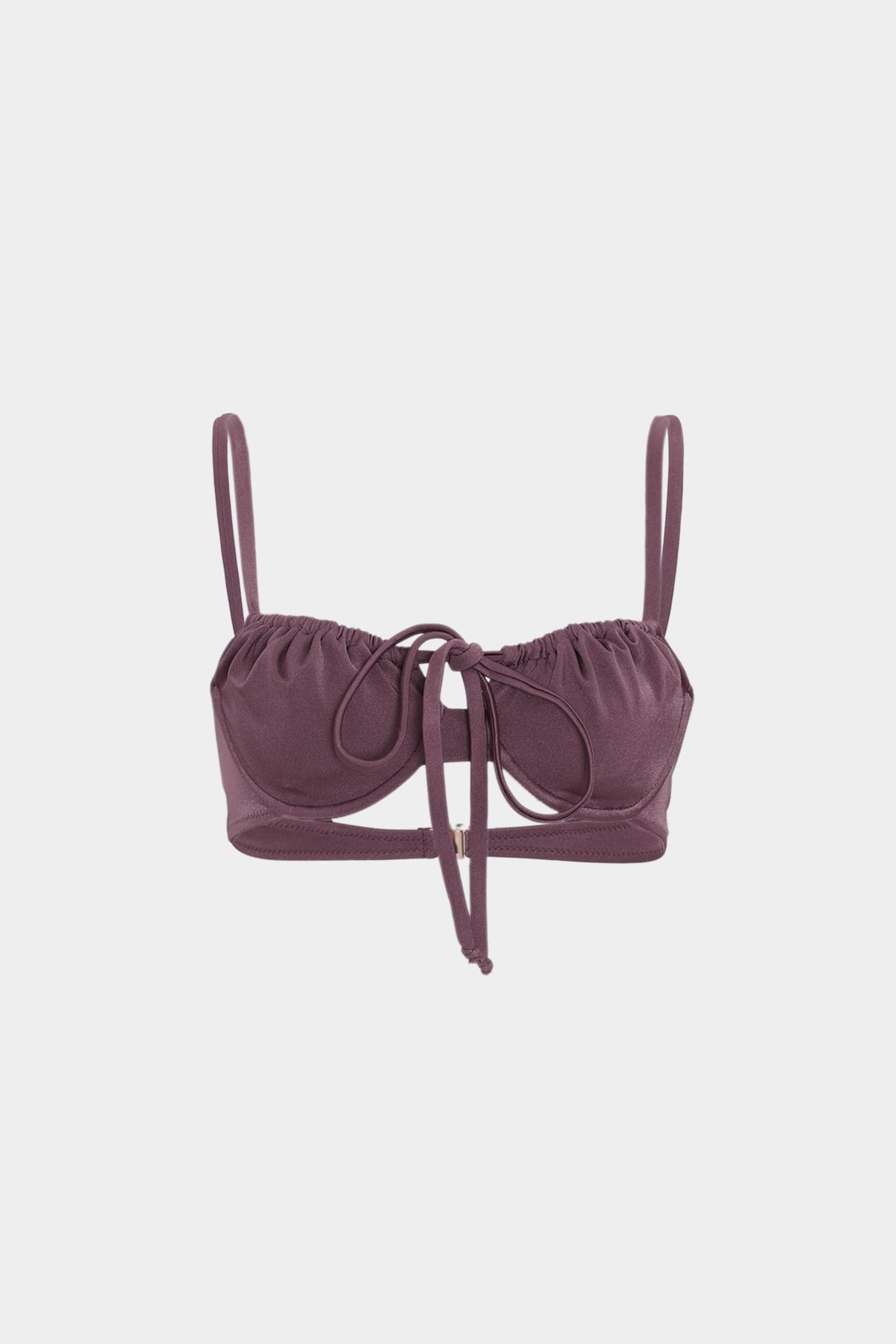 Premium Büzgü Detaylı LUNA Slim Fit Kadın Bikini Üstü |  