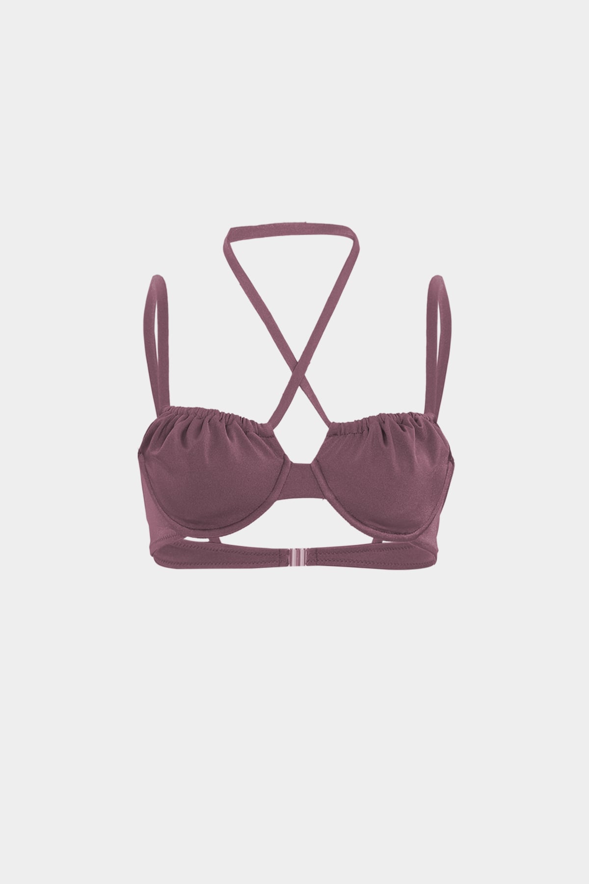 Premium Büzgü Detaylı LUNA Slim Fit Kadın Bikini Üstü |  