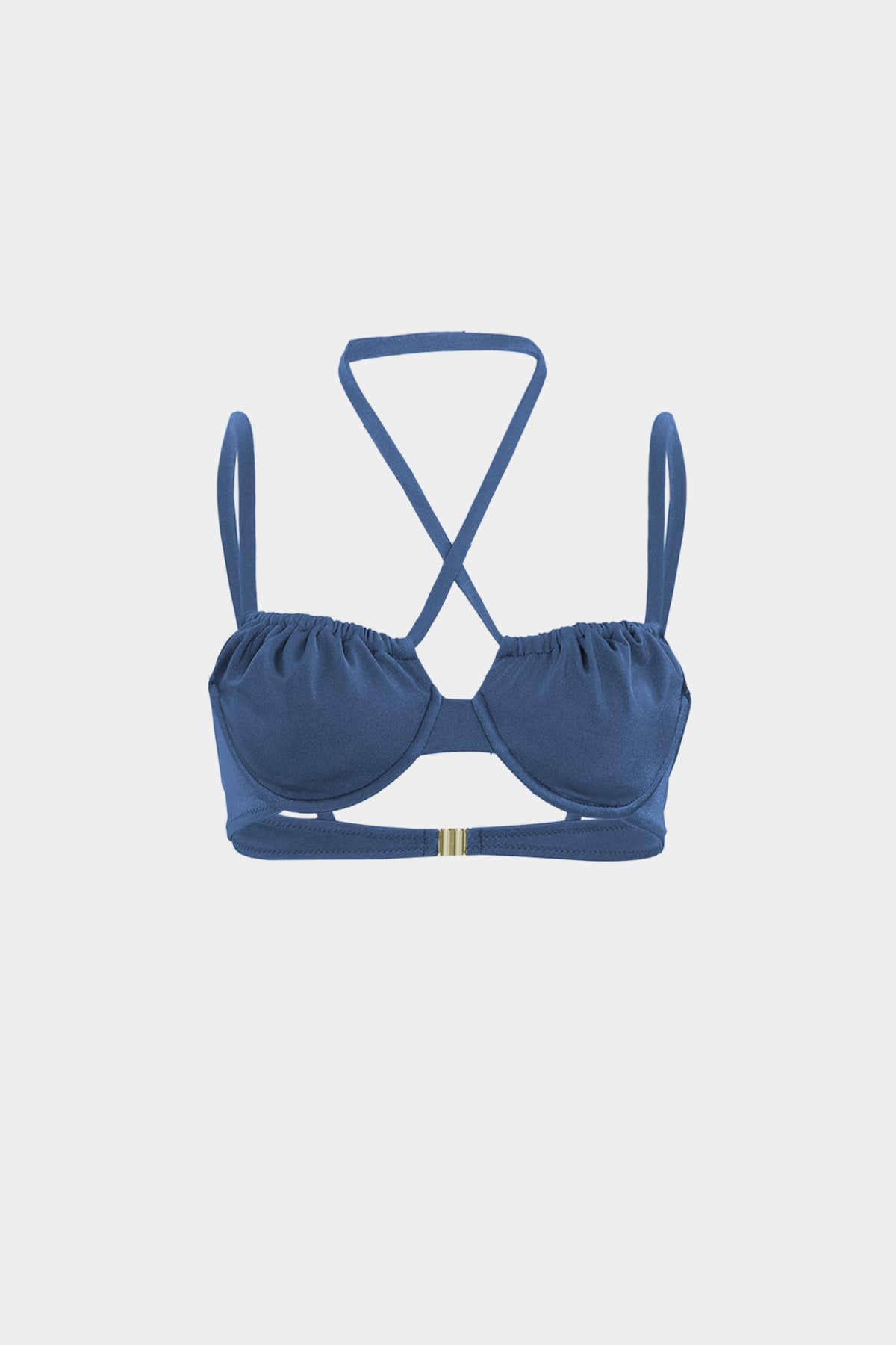 Premium Büzgü Detaylı LUNA Slim Fit Kadın Bikini Üstü |  