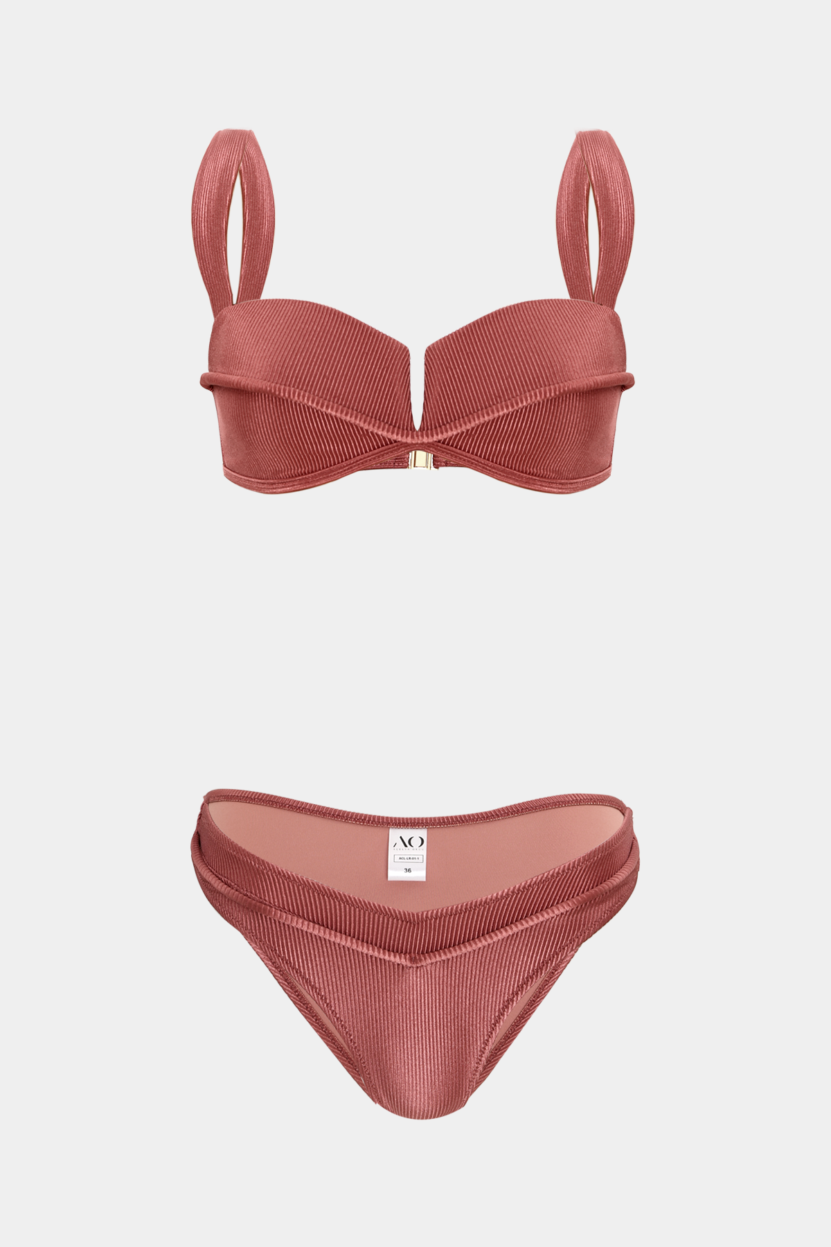 Premium Biye Detaylı RHEA Yüksek Bel Kadın Bikini Altı |  