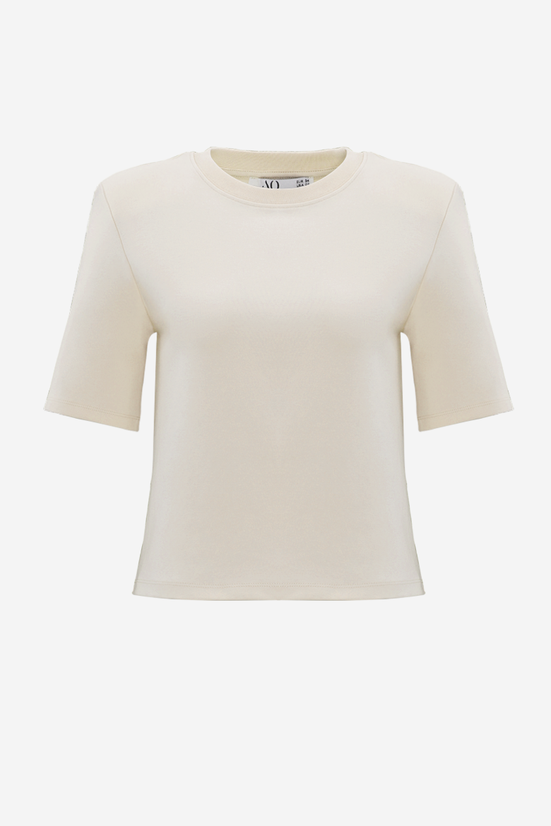 Premium Pamuklu Kısa Kol Vatkalı Kadın Tişört