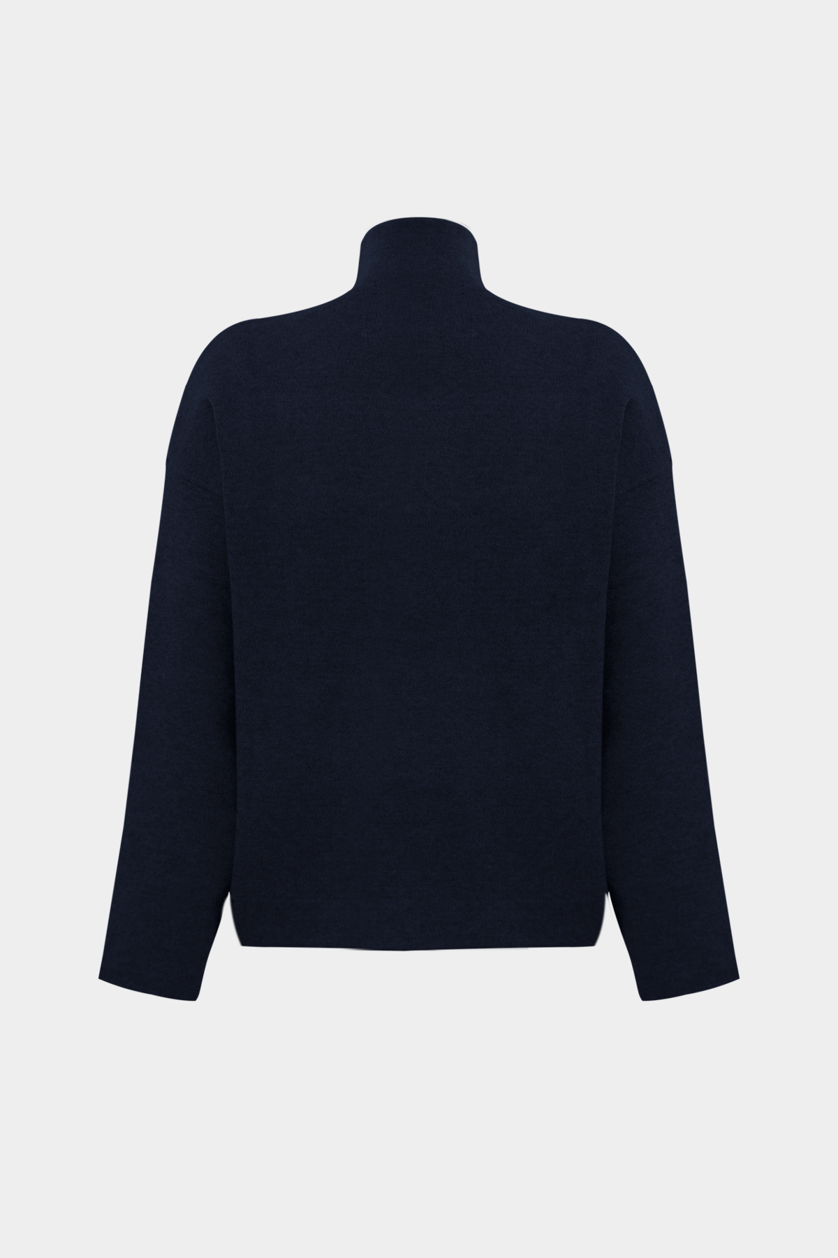Premium Oversize Dik Yaka Pamuklu Kadın Triko Kazak | Açelya Okçu 