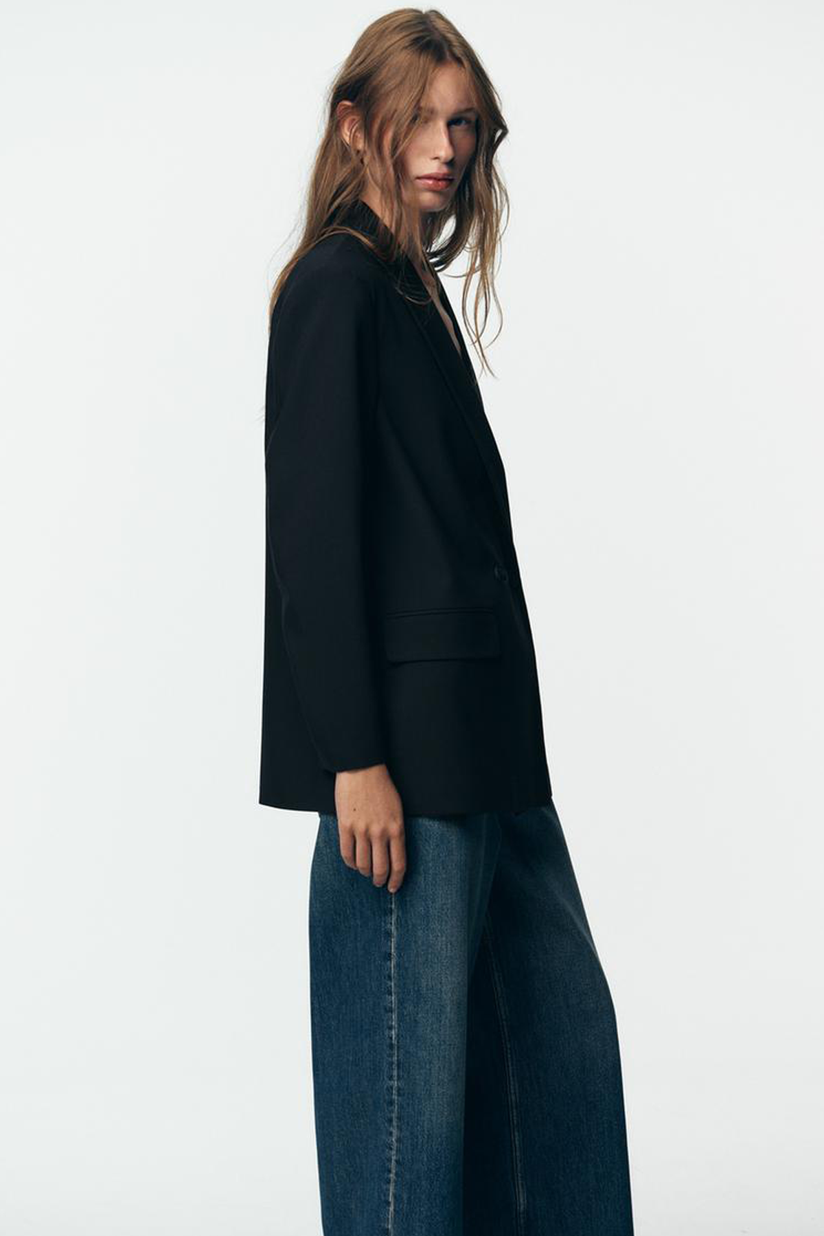 Premium KYBELE  Oversize Kruvaze Dokuma  Ceket |  