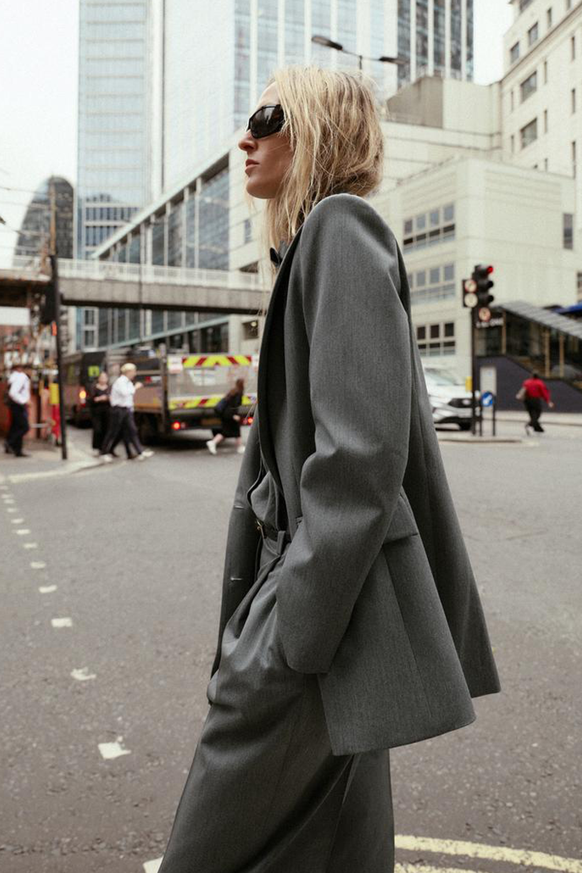 Premium KYBELE  Oversize Kruvaze Dokuma  Ceket |  