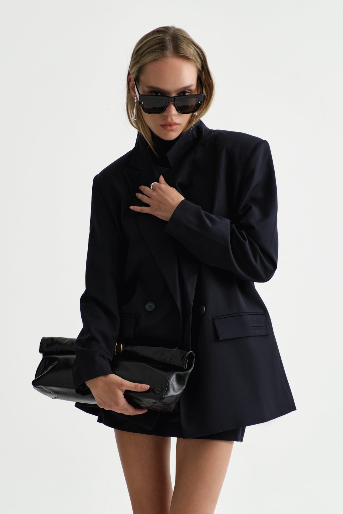 Premium KYBELE  Oversize Kruvaze Dokuma  Ceket | Açelya Okçu 