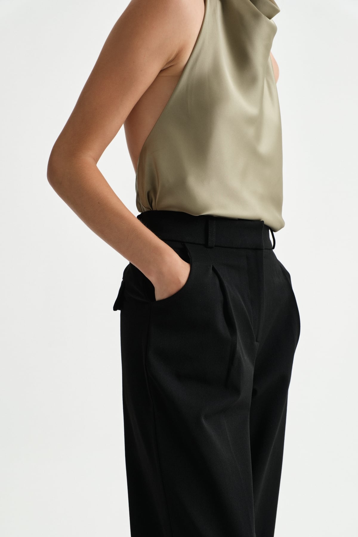 Premium VENTO Orta Bel Kısa Paça Lycra Pantolon | Açelya Okçu 