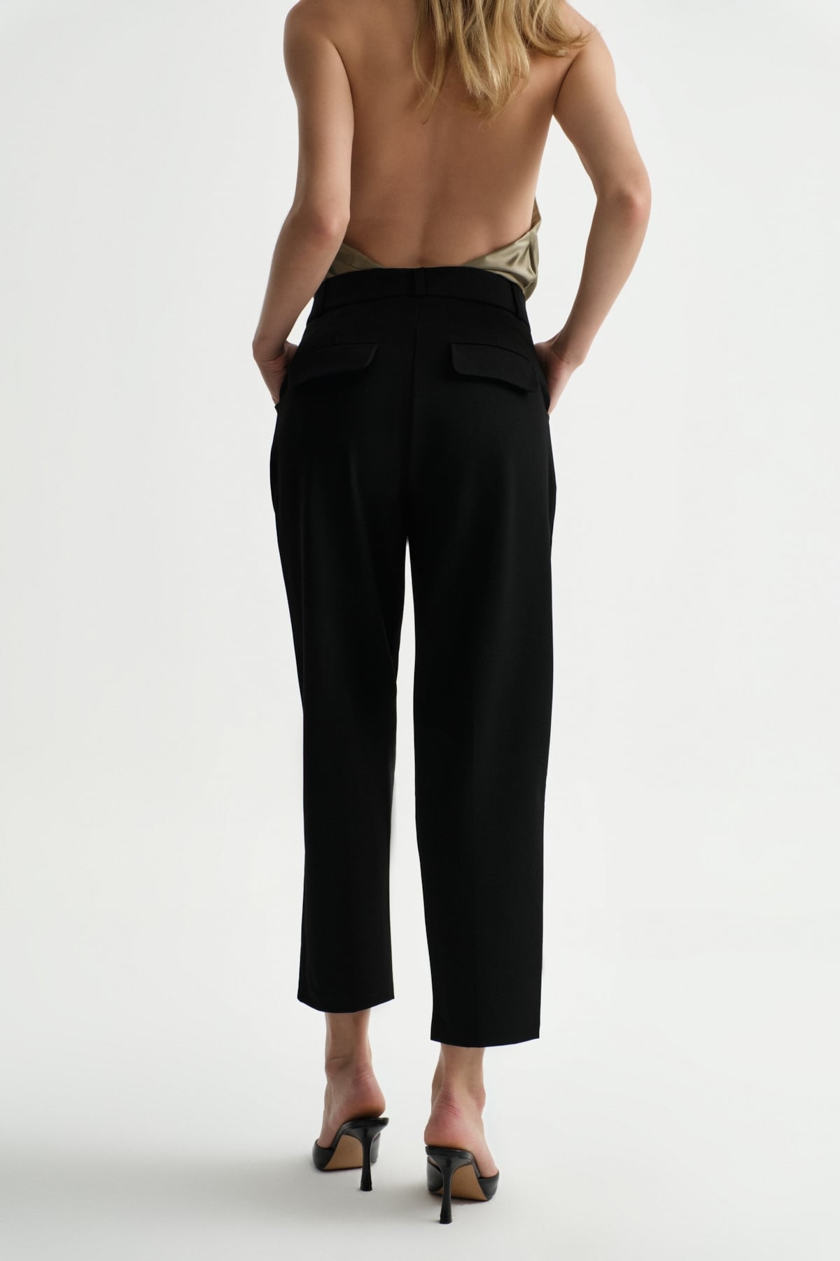 Premium VENTO Orta Bel Kısa Paça Lycra Pantolon | Açelya Okçu 