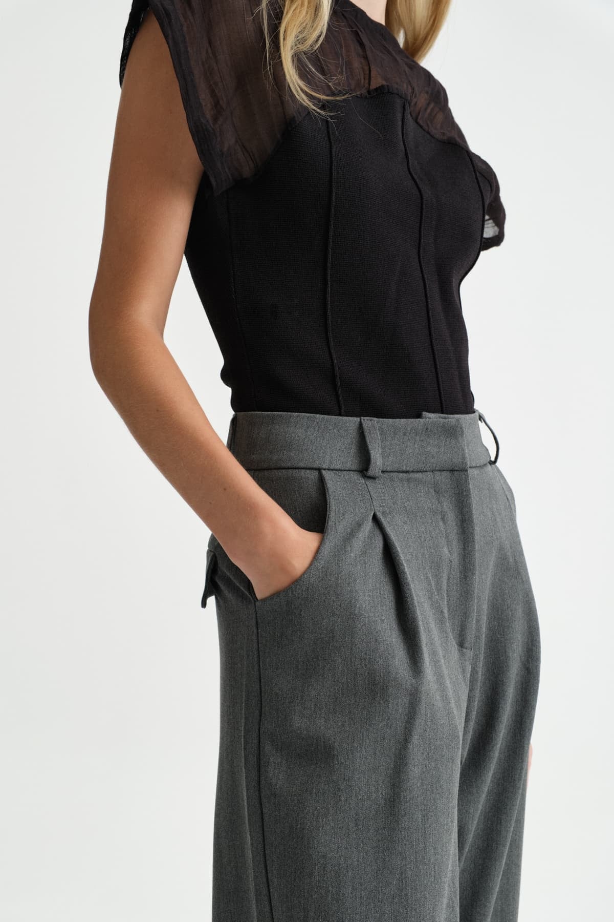 Premium VENTO Orta Bel Kısa Paça Lycra Pantolon | Açelya Okçu 