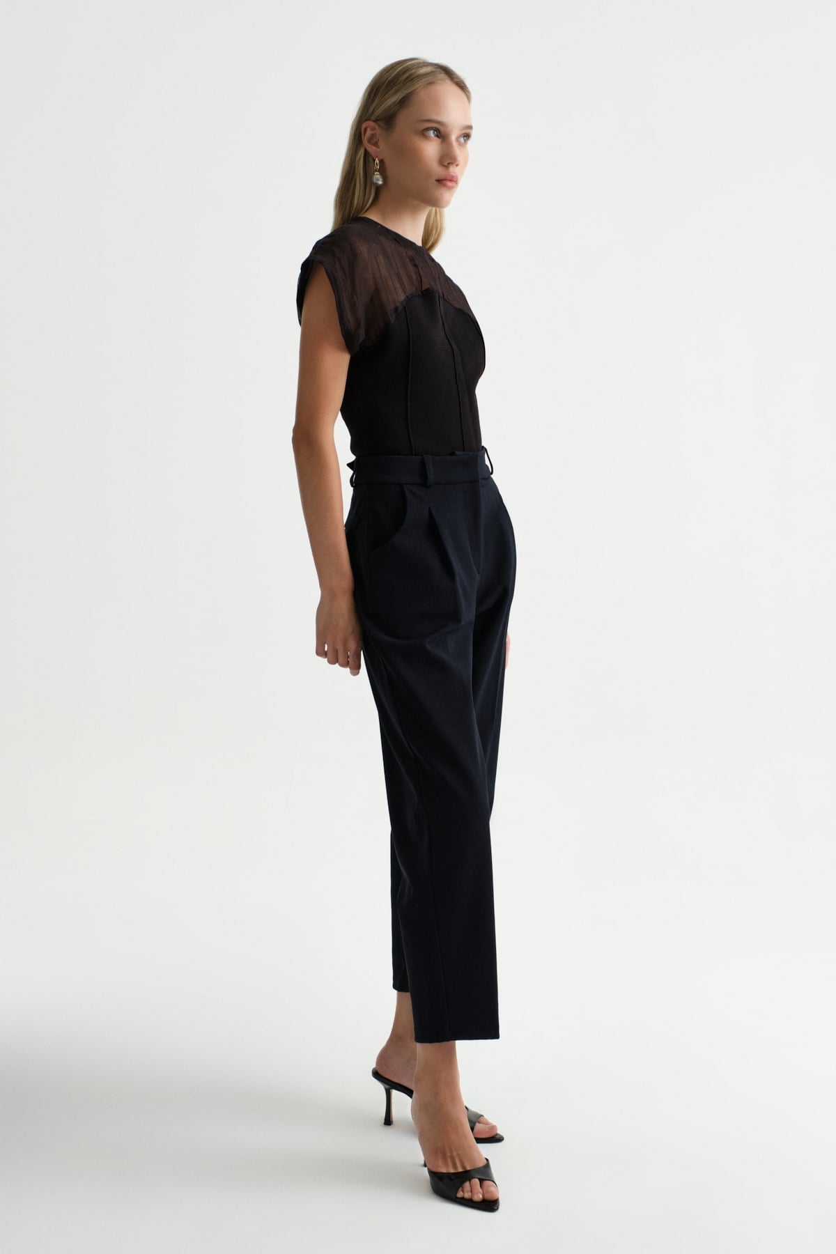 Premium VENTO Orta Bel Kısa Paça Lycra Pantolon | Açelya Okçu 