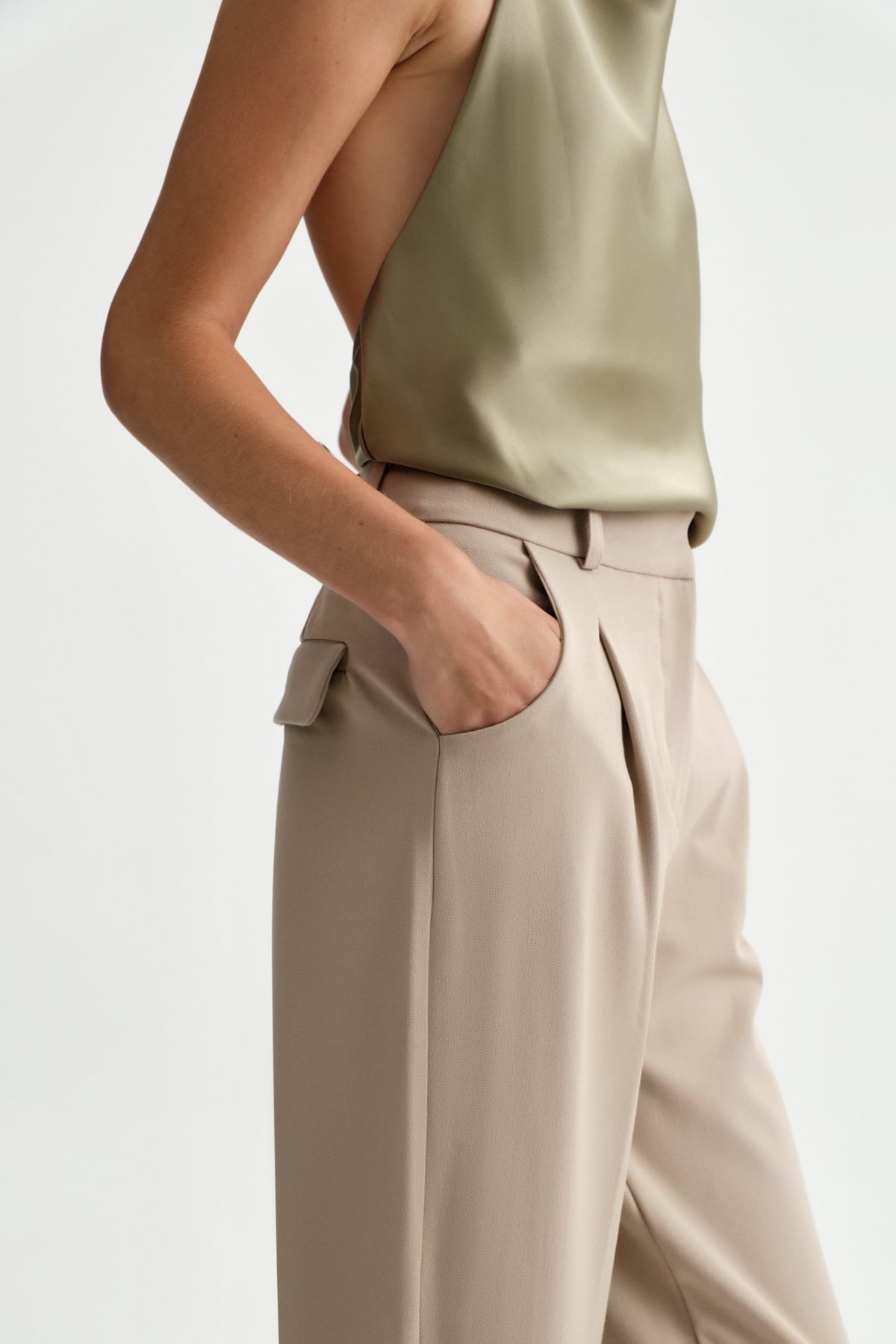 Premium VENTO Orta Bel Kısa Paça Lycra Pantolon | Açelya Okçu 