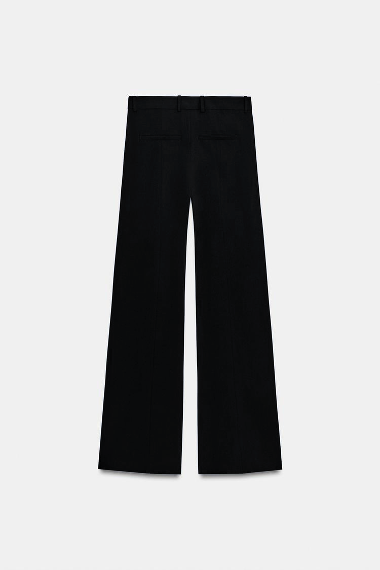 Premium VENTO Orta Bel Wide Leg Dokuma Pantolon |  