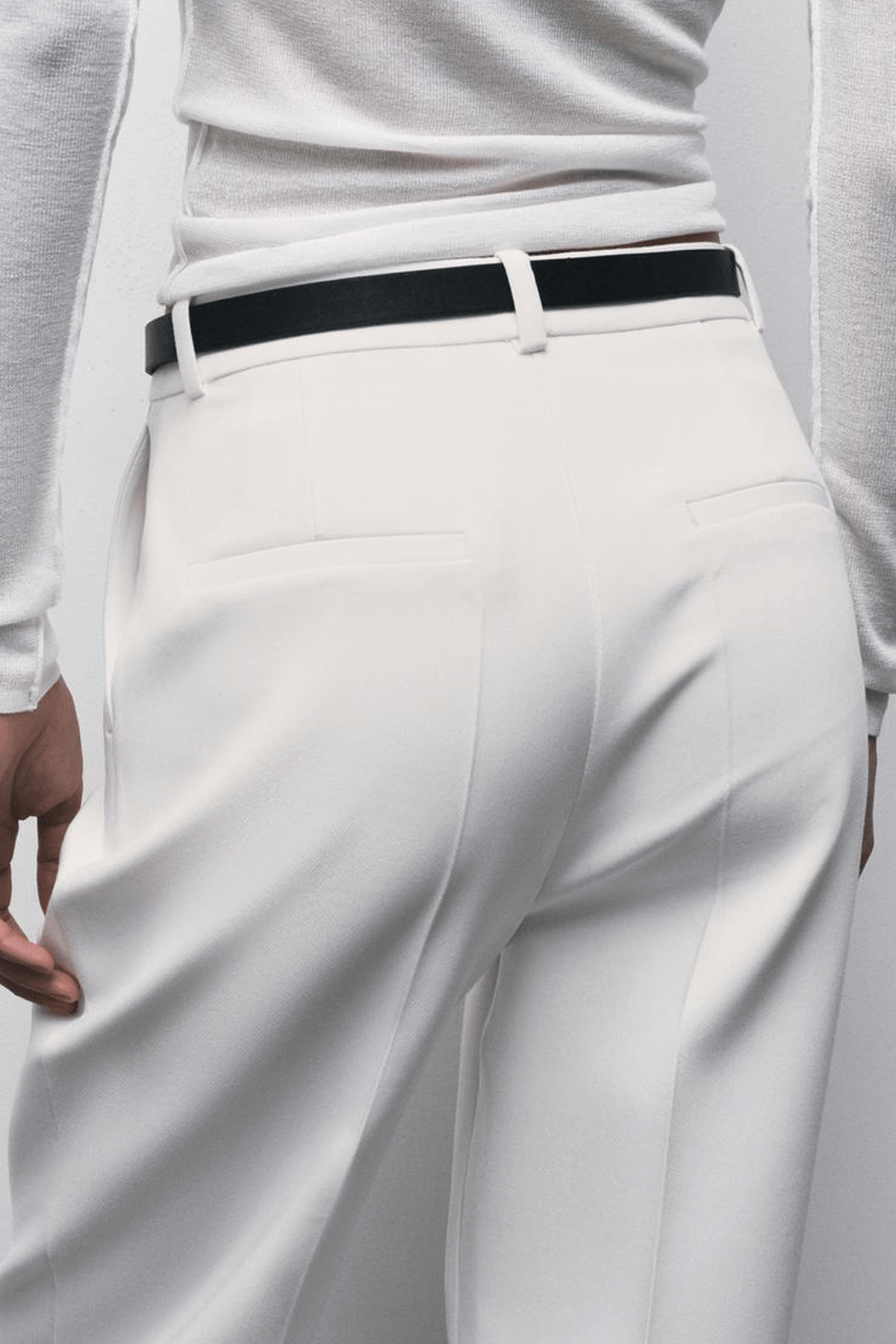 Premium VENTO Orta Bel Wide Leg Dokuma Pantolon |  