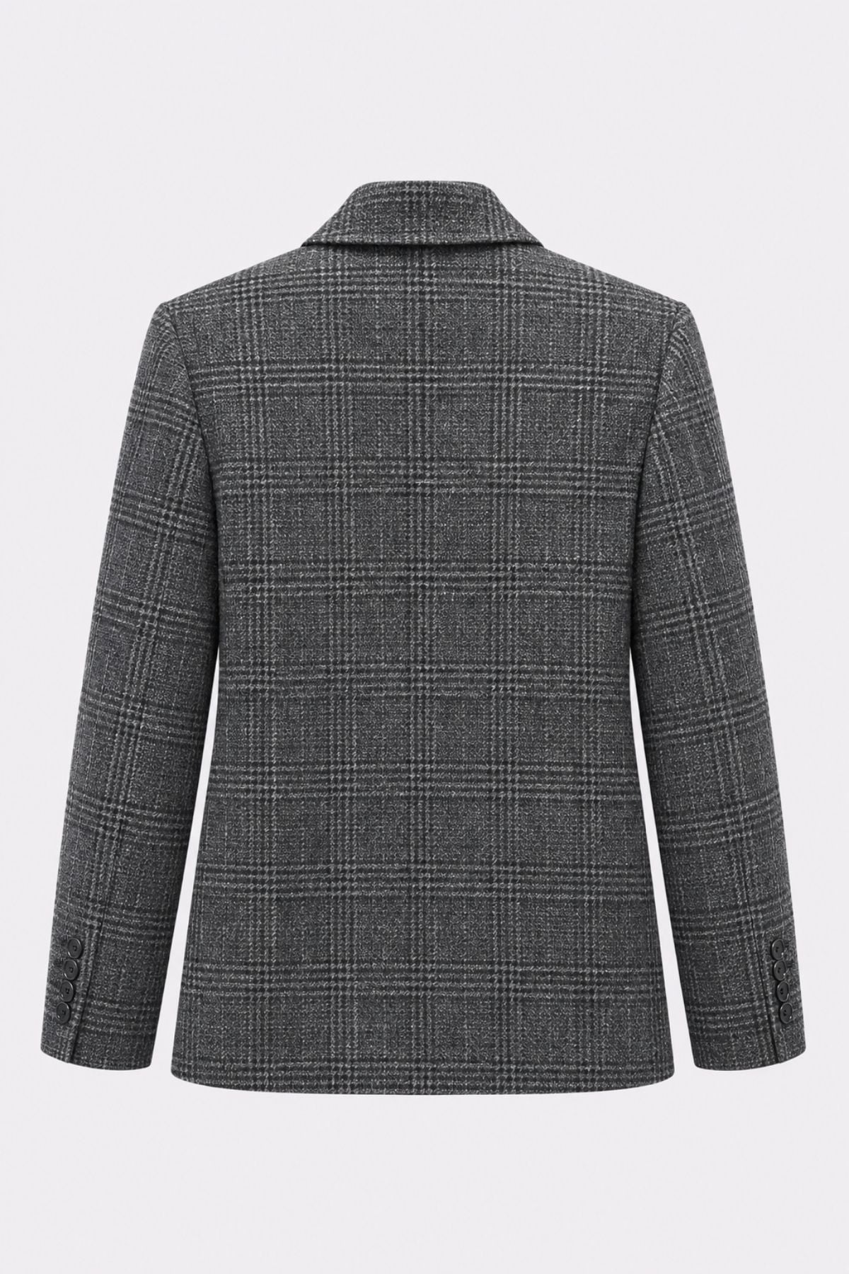 Premium BELVION Blazer Ekoseli Yün Ceket | Açelya Okçu 